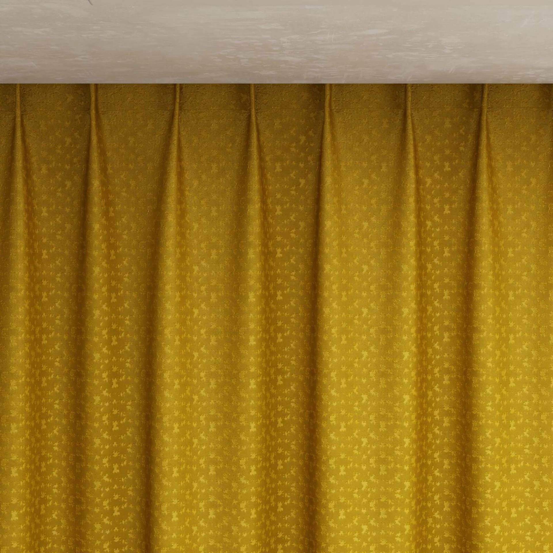Top view of Requiem Gold, pinch pleat