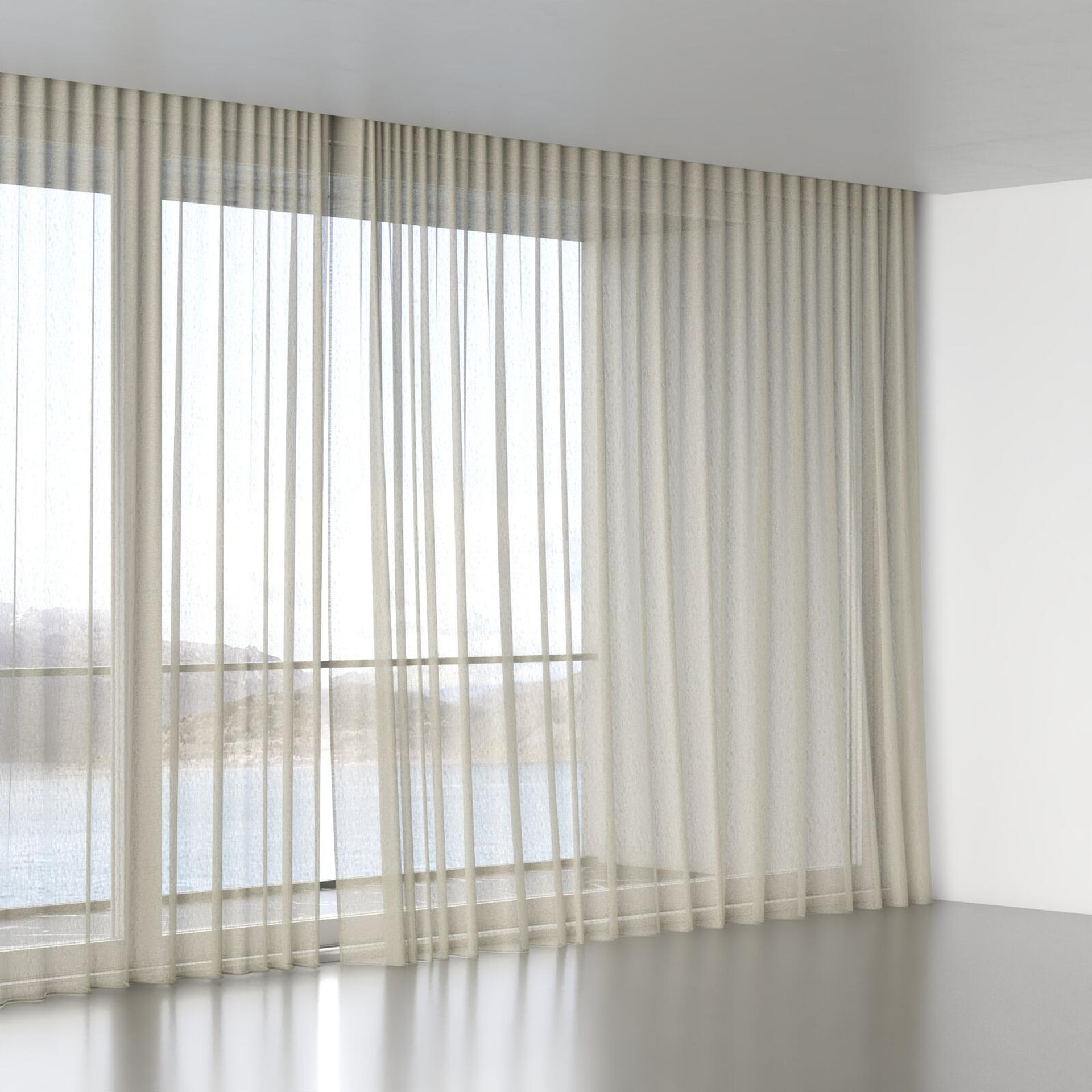 Full view of Lumiere Bamboo, wave pleat