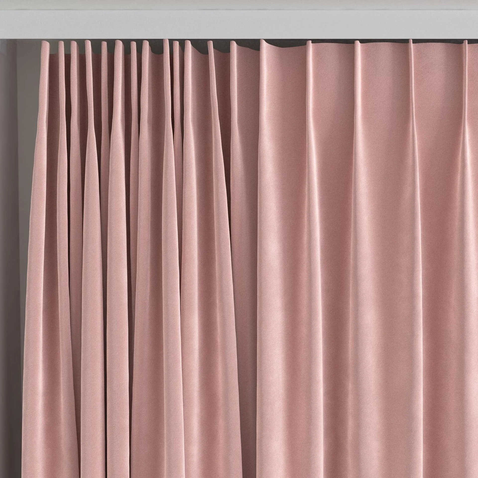 Top view of Verbier Petal, on curtain rail