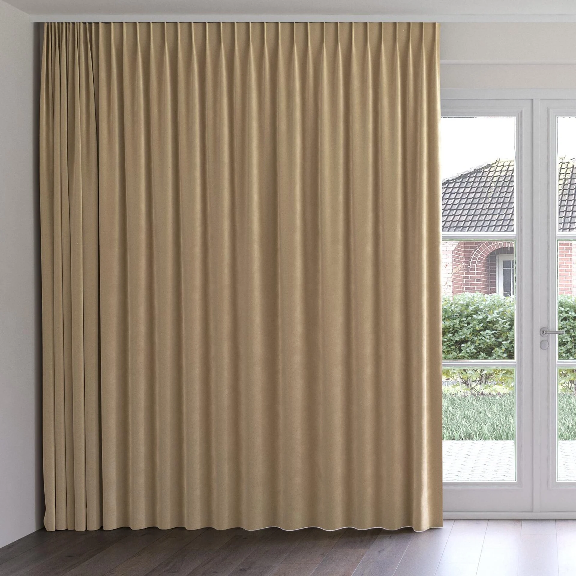Front view of Verbier Funghi, on curtain rail