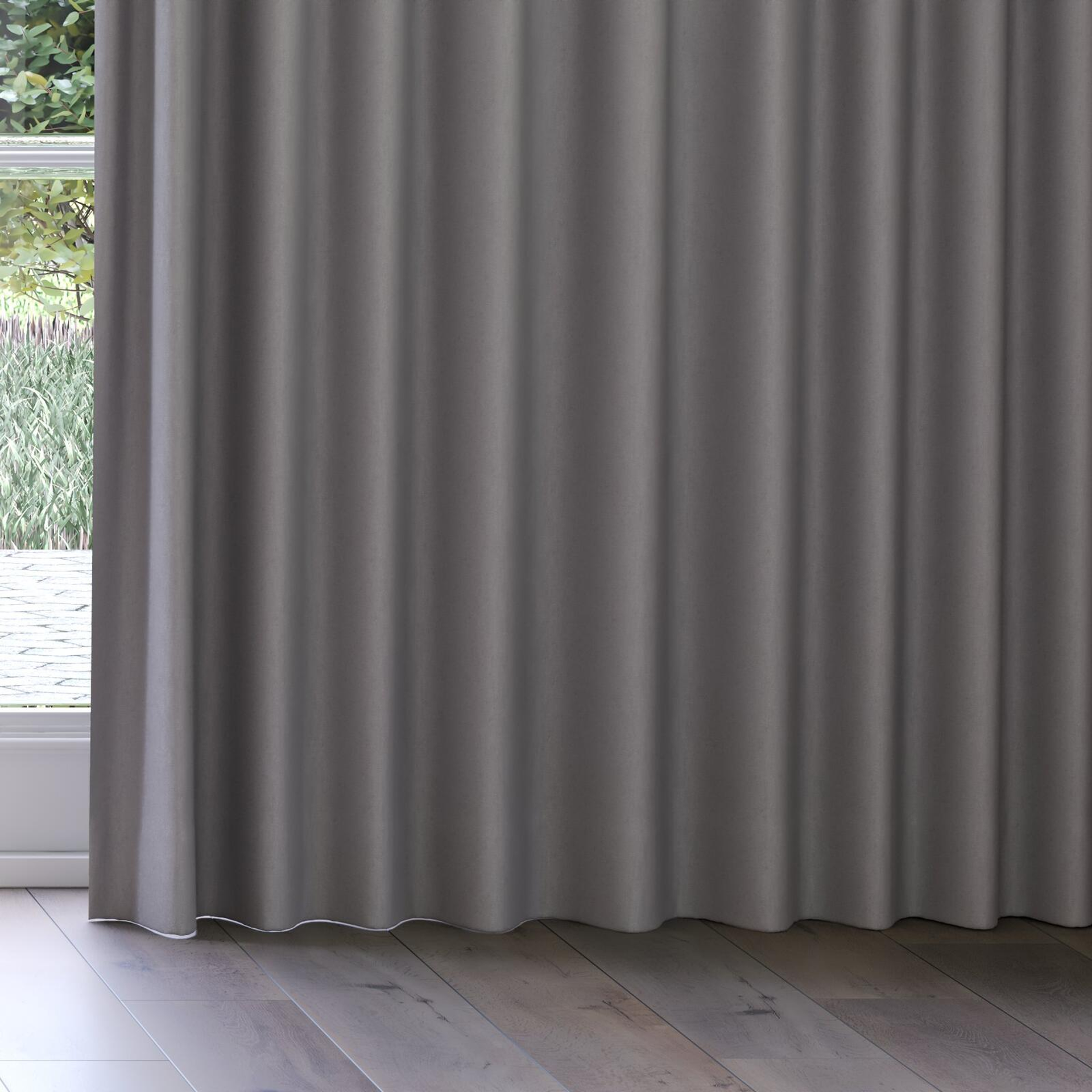 Bottom view of Luxo Slate, on curtain rail