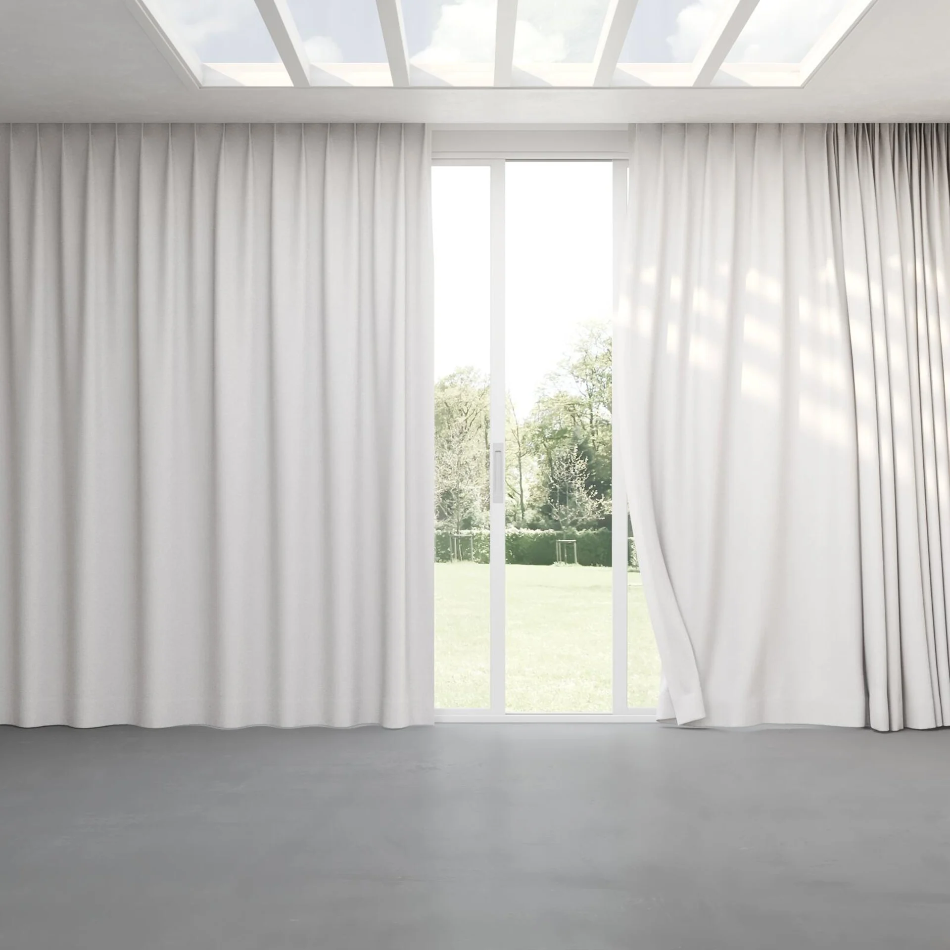 Full view of Maharaja II Blanc, pinch pleat