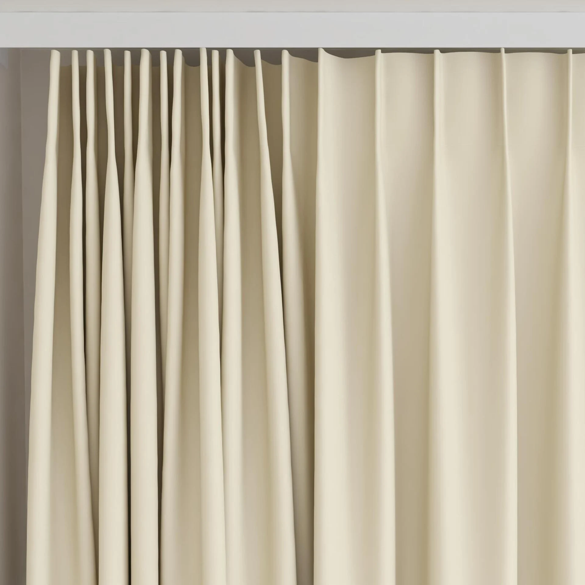 Top view of Vela Sand, on curtain rail