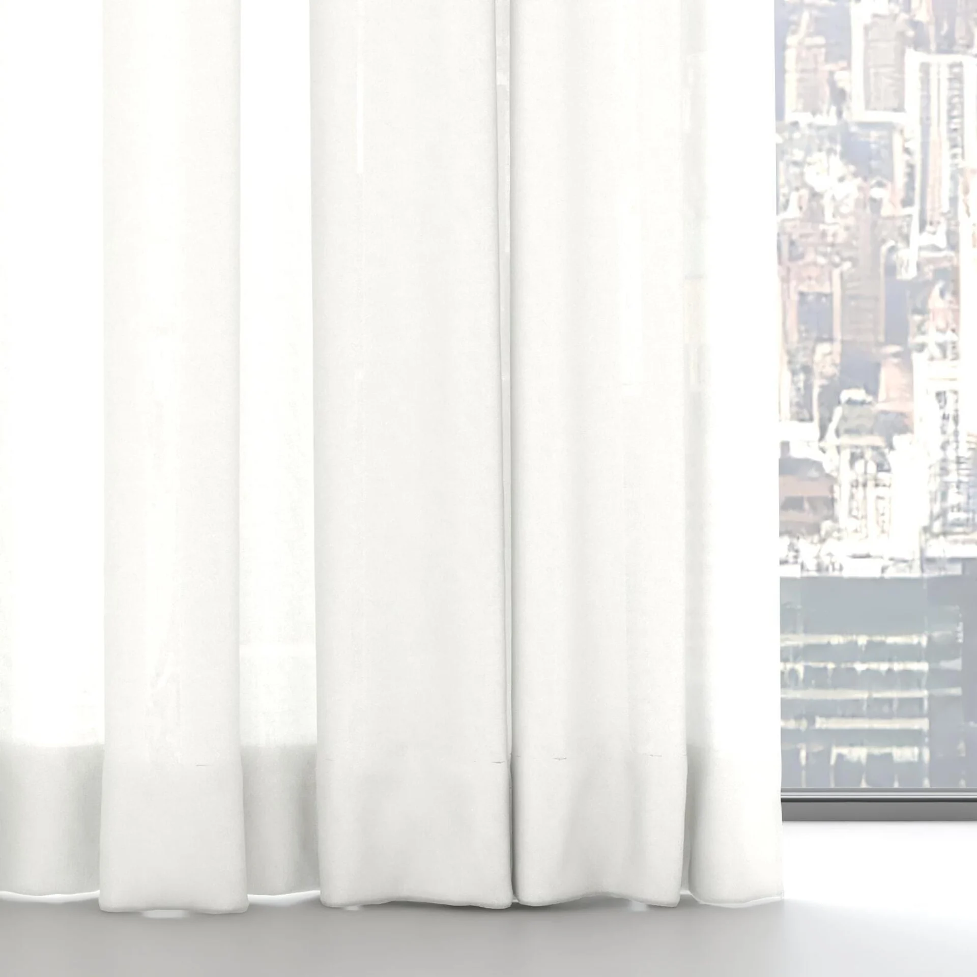 Bottom view of Linen Calm, on hidden rail