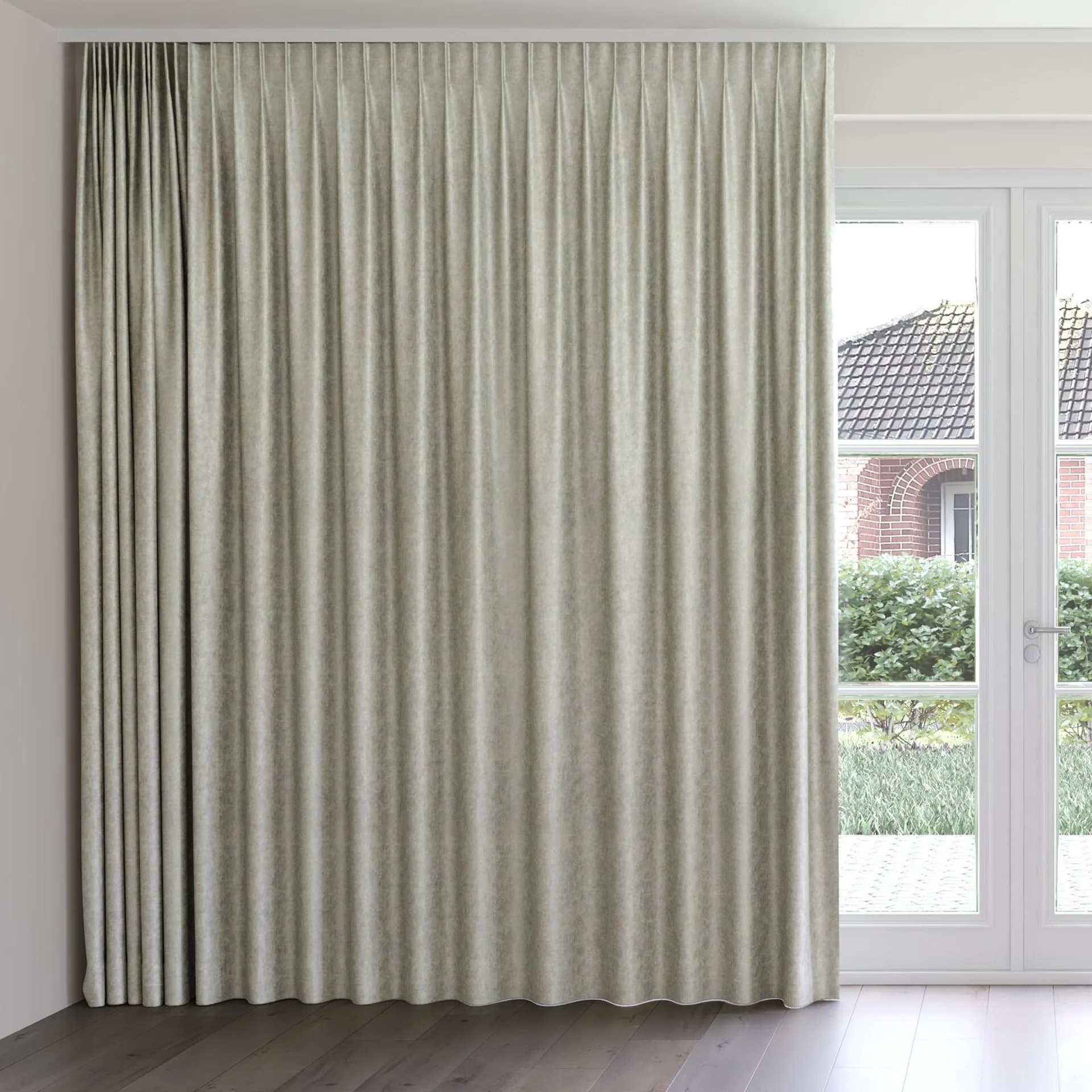 Front view of Renaissance Mineral, on curtain rail