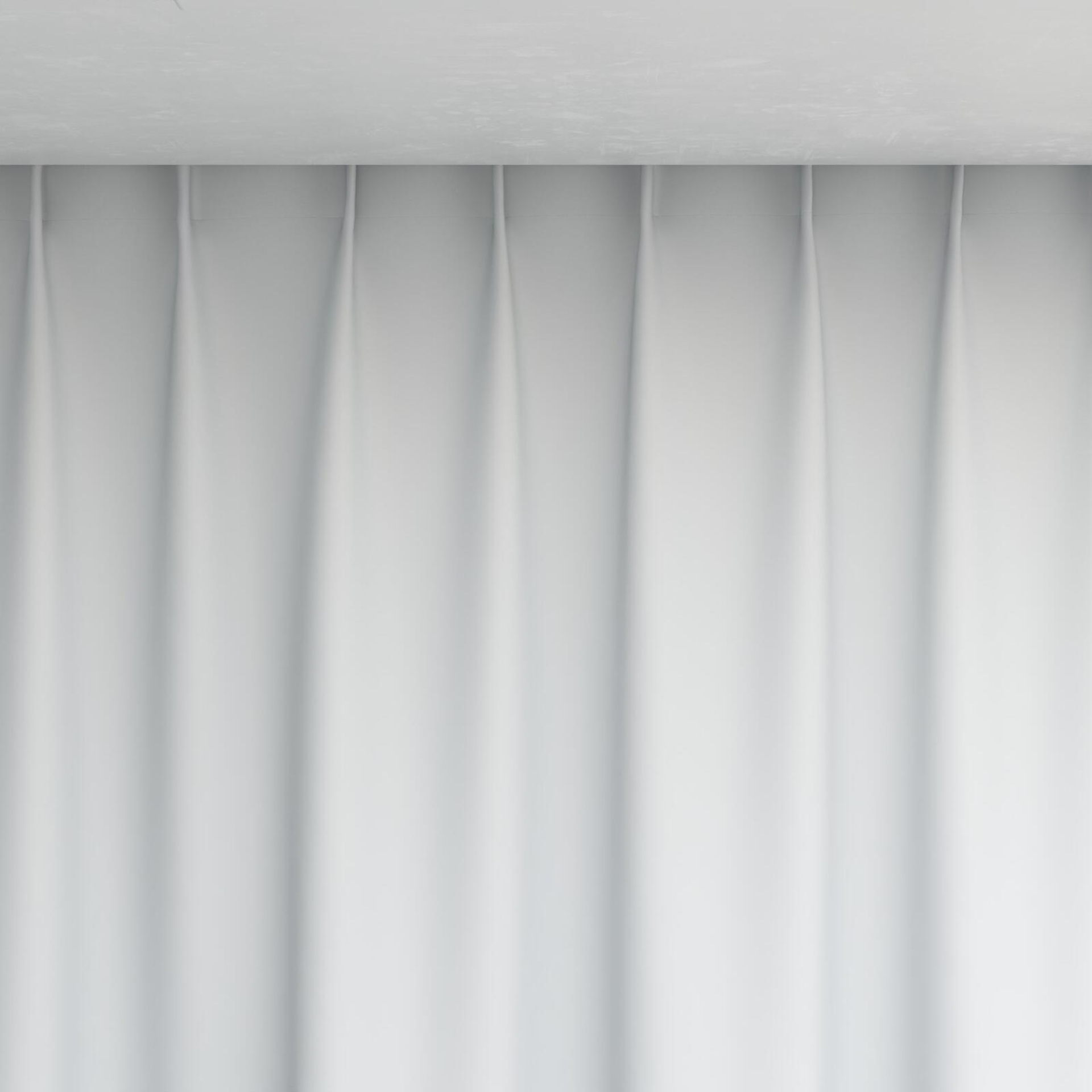 Top view of Blockbuster Snow, pinch pleat