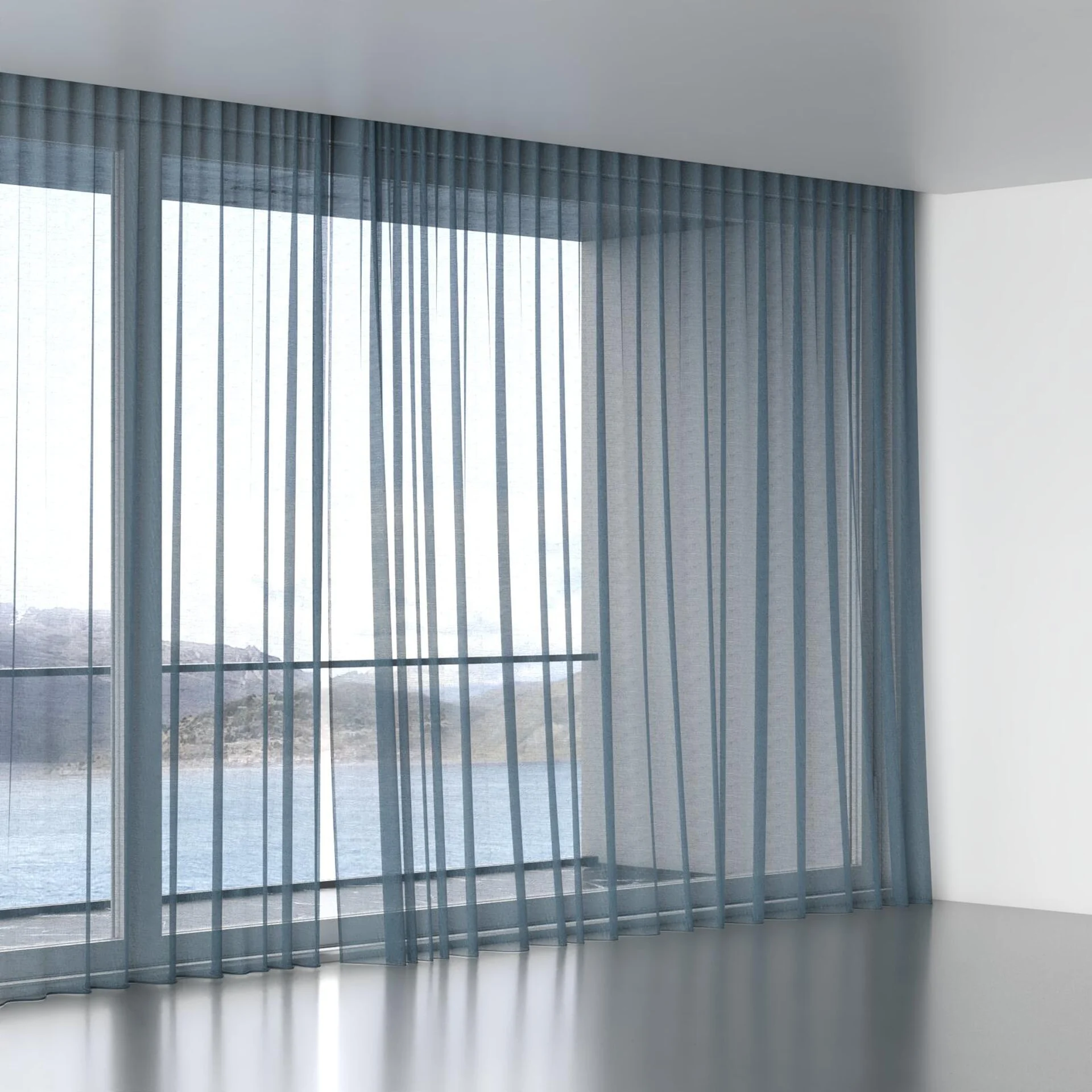 Full view of Graceful Storm, wave pleat