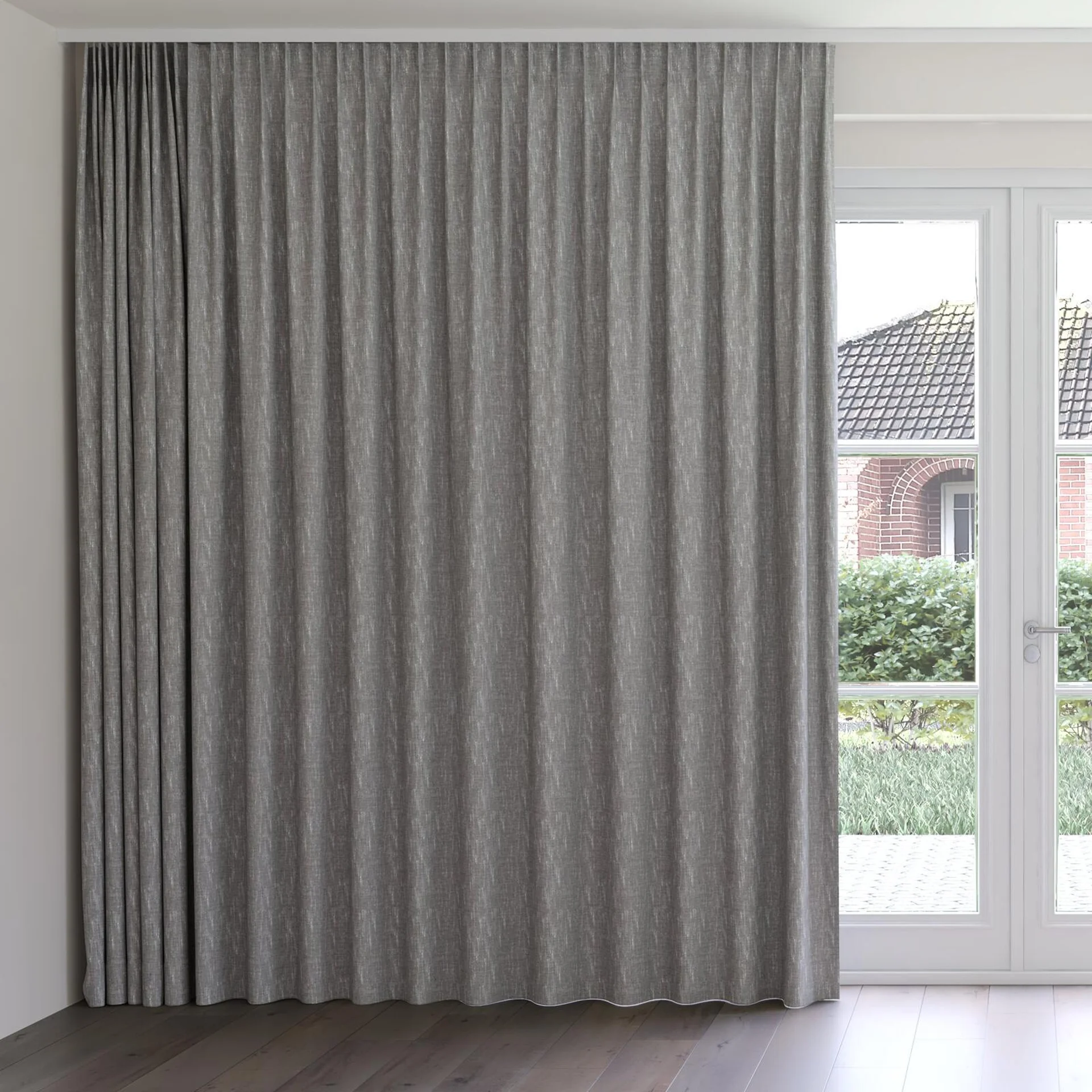 Front view of Dryland Lavender, on curtain rail