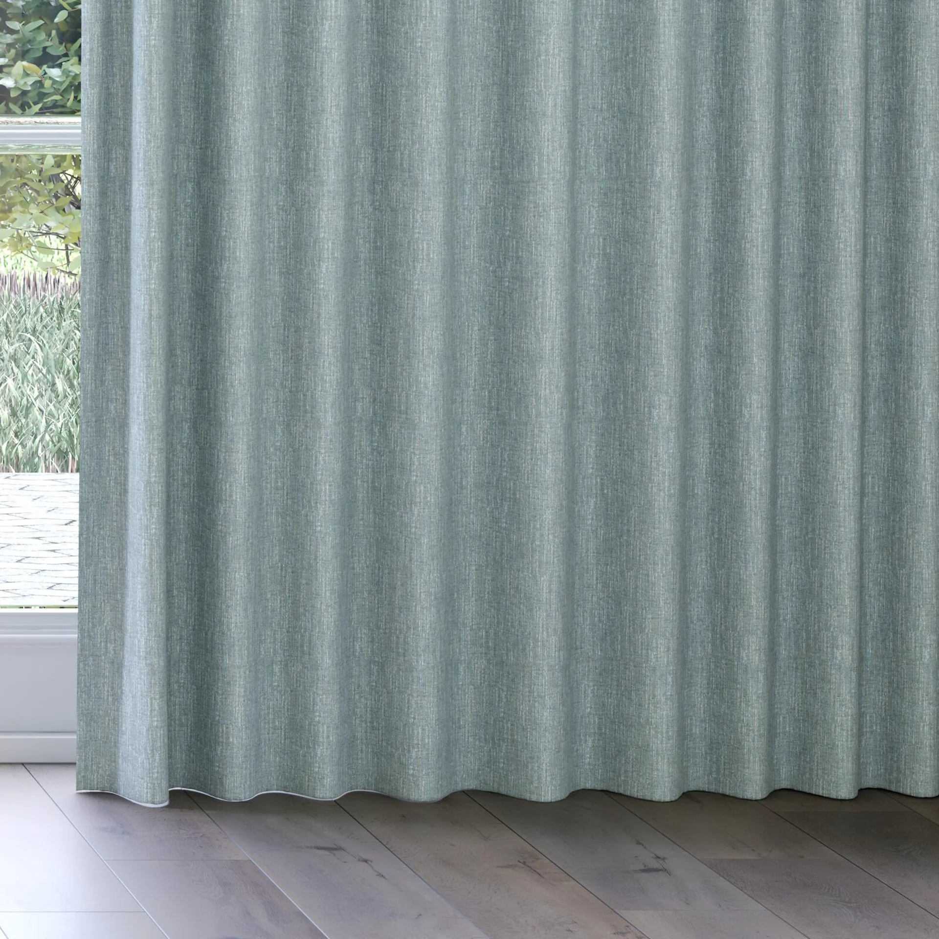 Bottom view of Dryland Scuba, on curtain rail