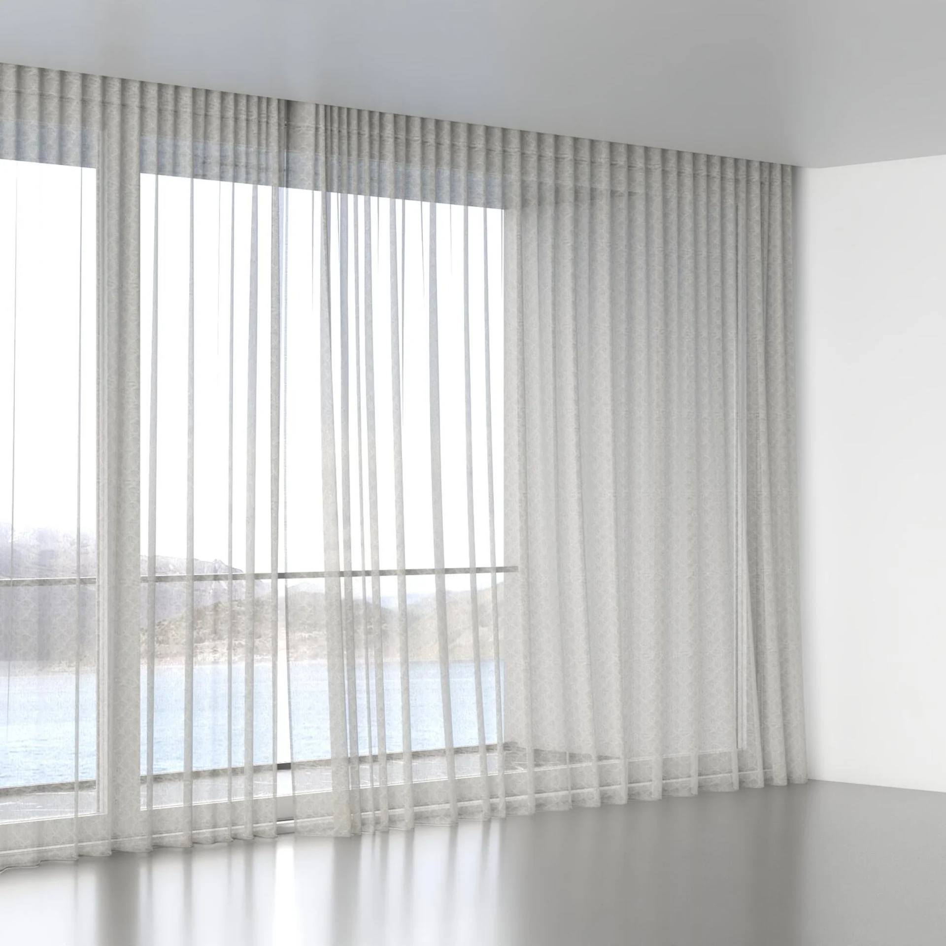 Full view of Marie Mist, wave pleat