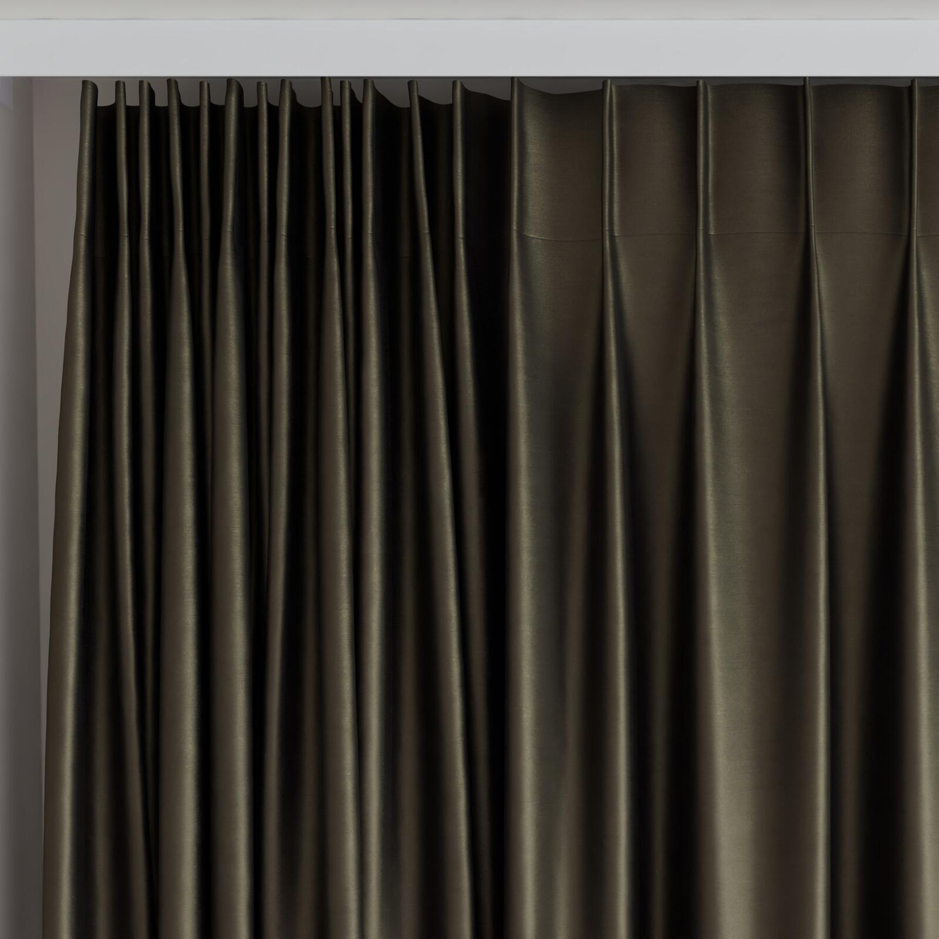Top view of Mont Blanc Charcoal, on curtain rail
