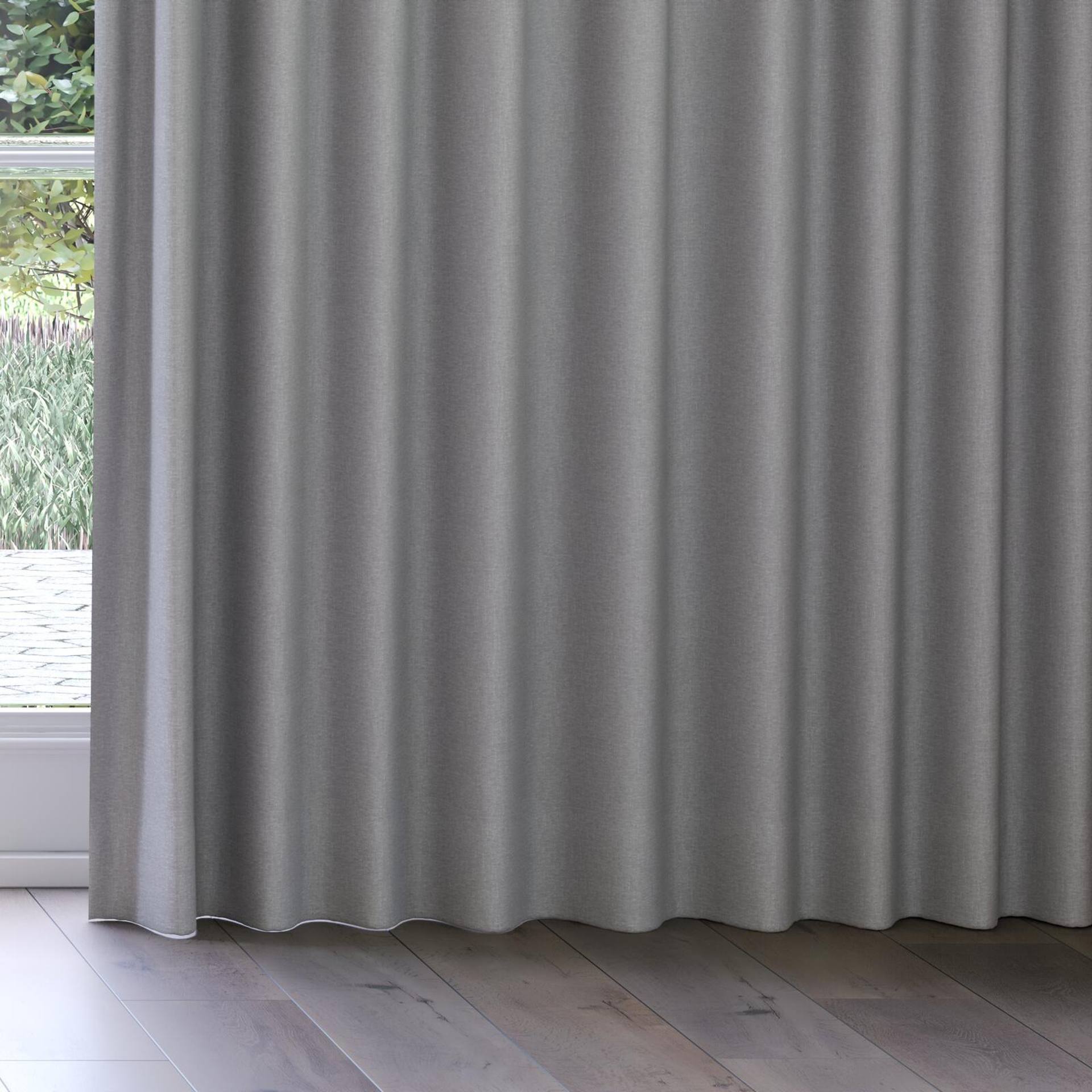 Bottom view of Coverlet Iron, on curtain rail