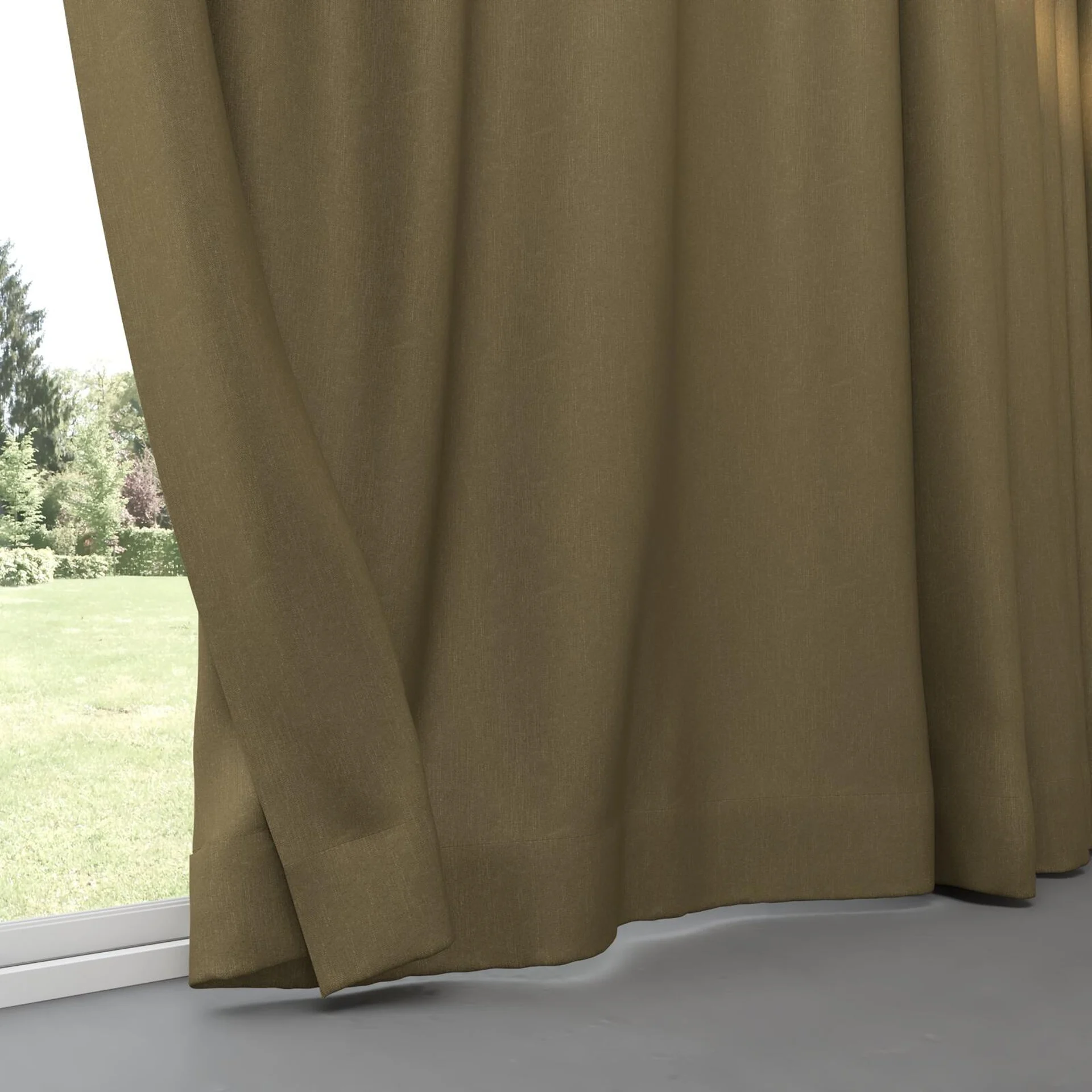 Bottom view of Excel Army, pinch pleat