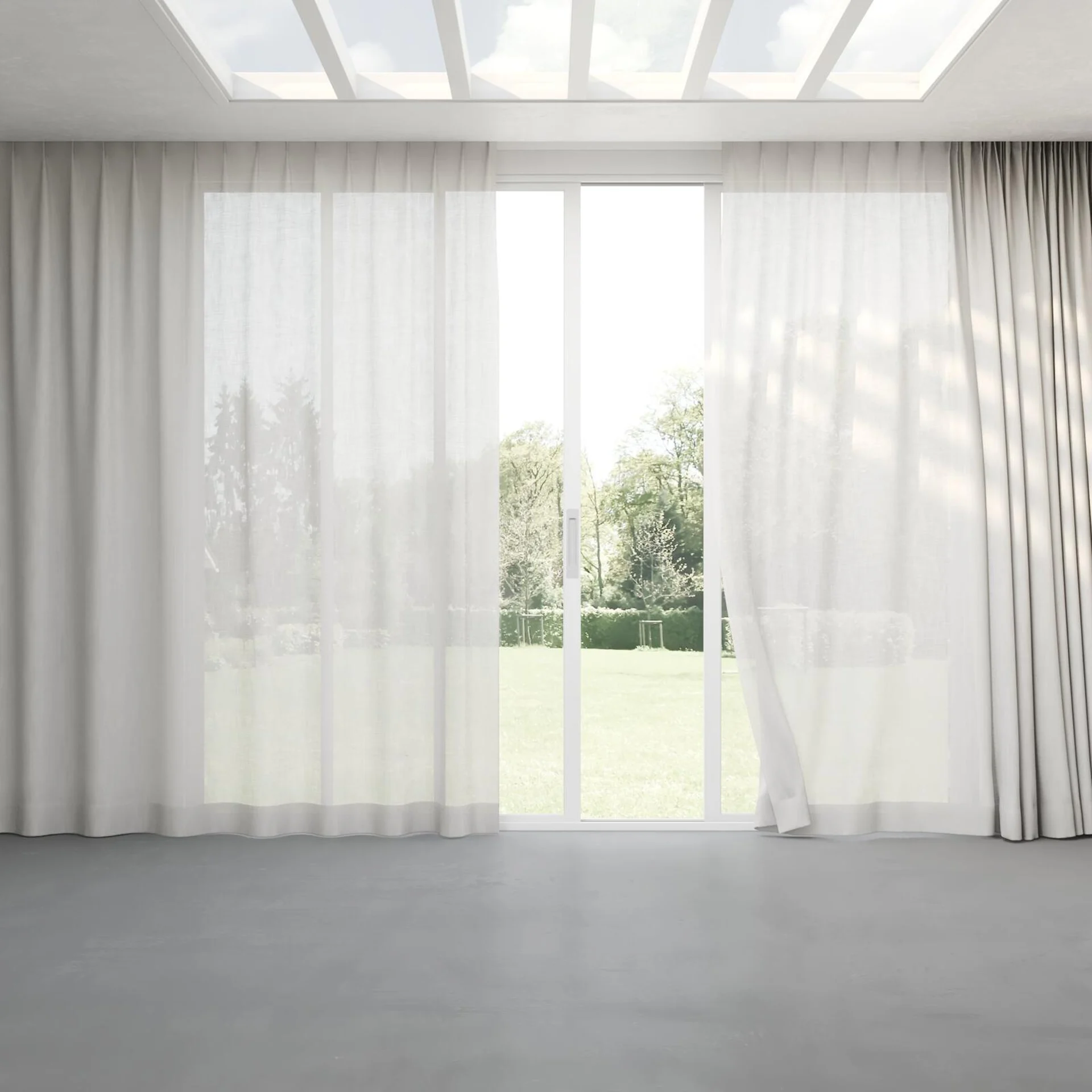Full view of Release Silver, pinch pleat