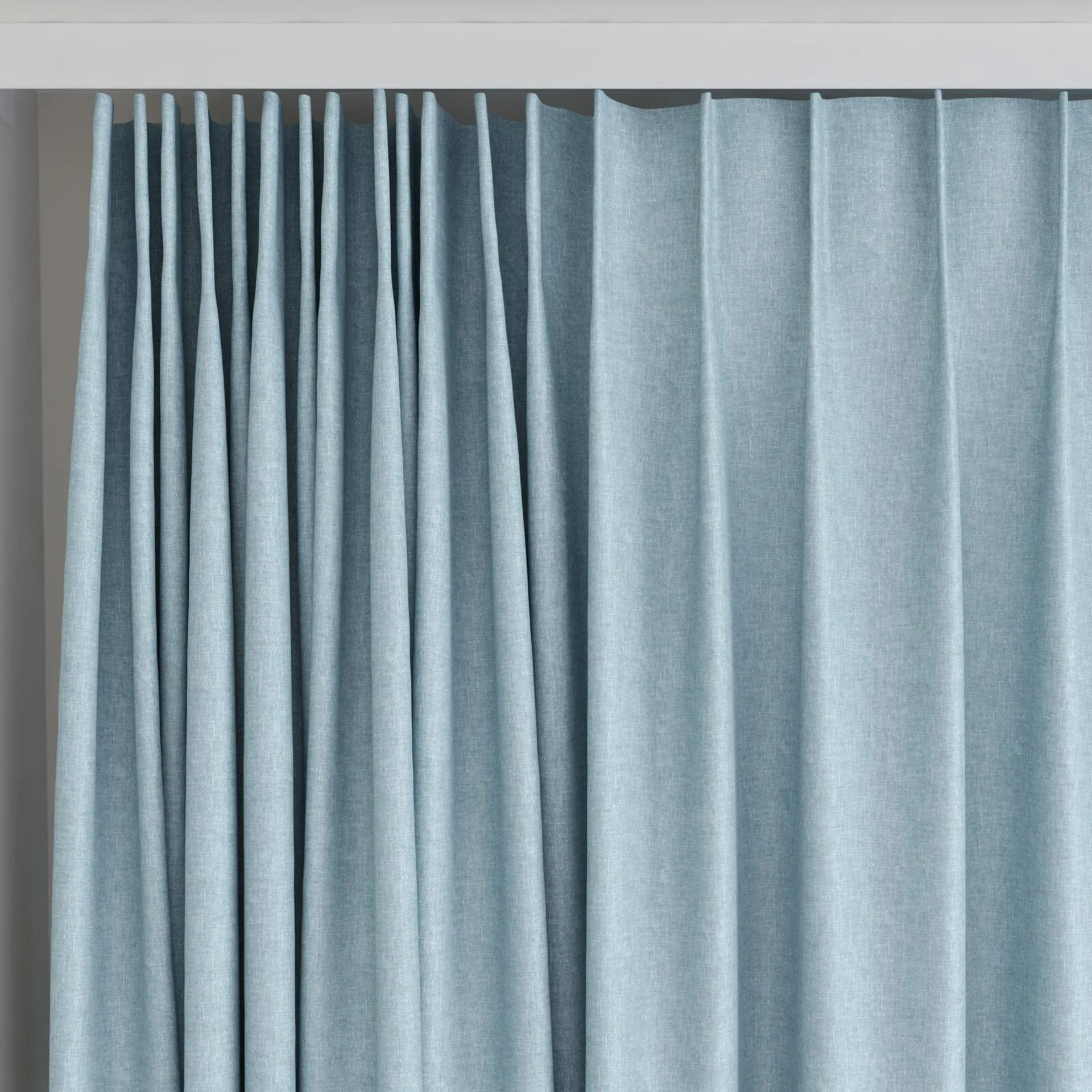 Top view of Hometown Sky, on curtain rail