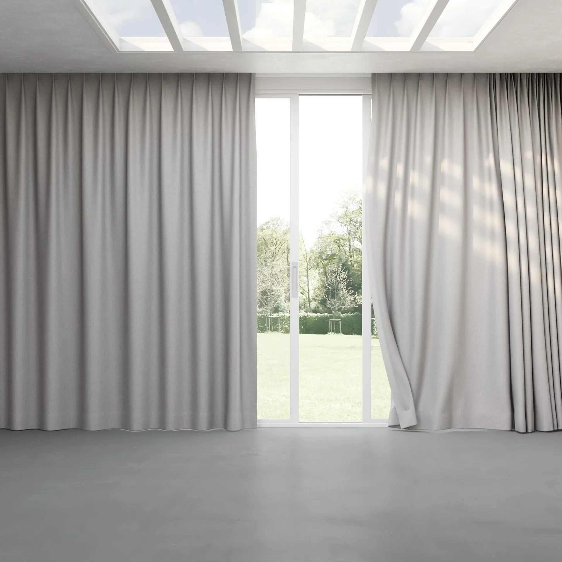 Full view of Hometown Sterling, pinch pleat