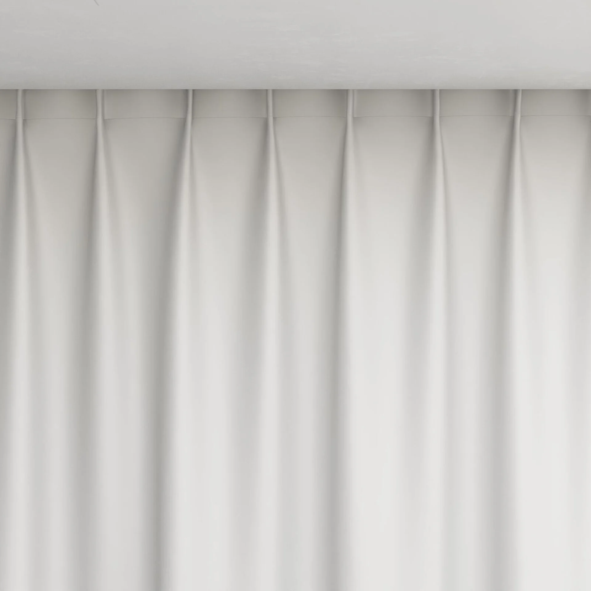 Top view of Sleek Snow, pinch pleat