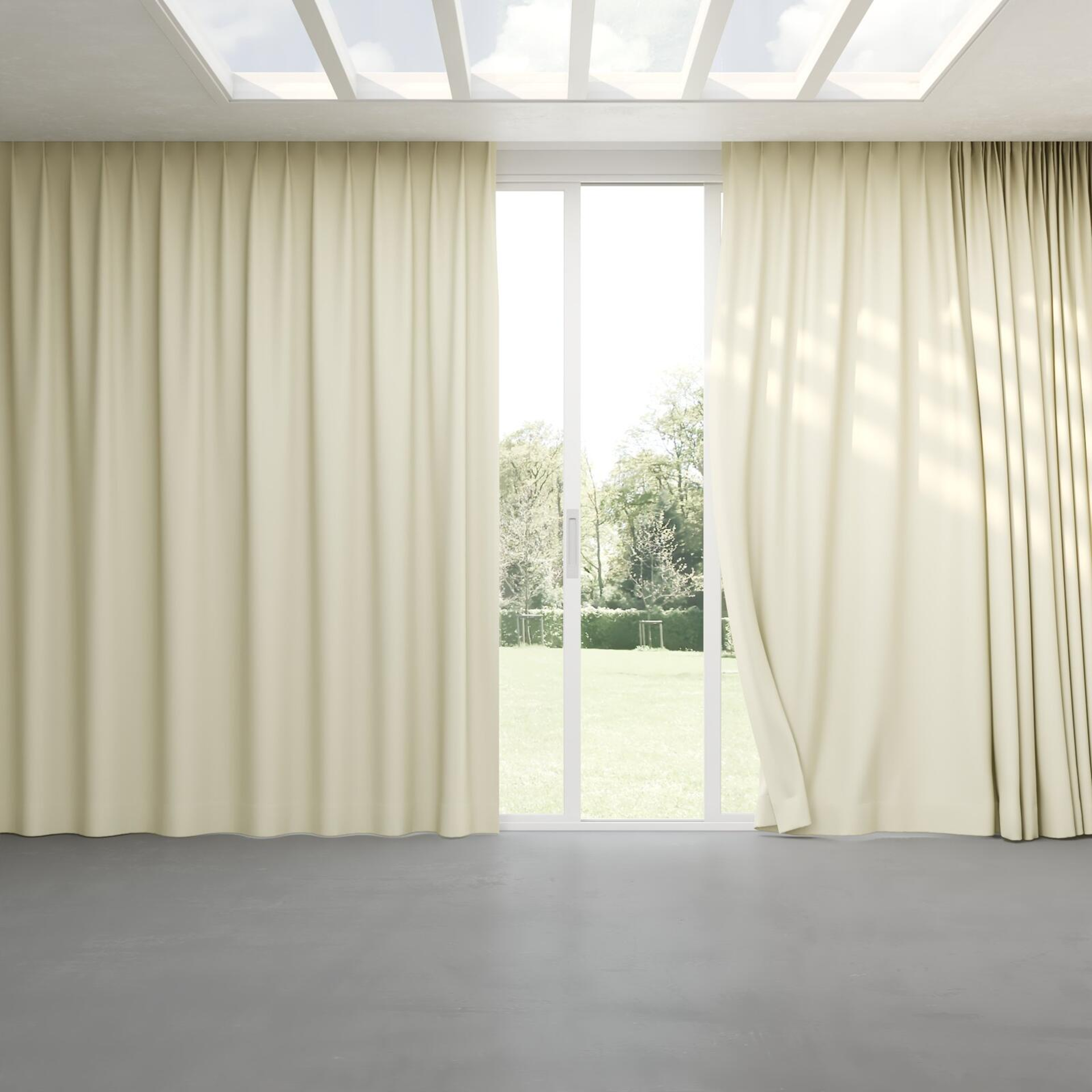 Full view of Ultra Dim Nougat, pinch pleat