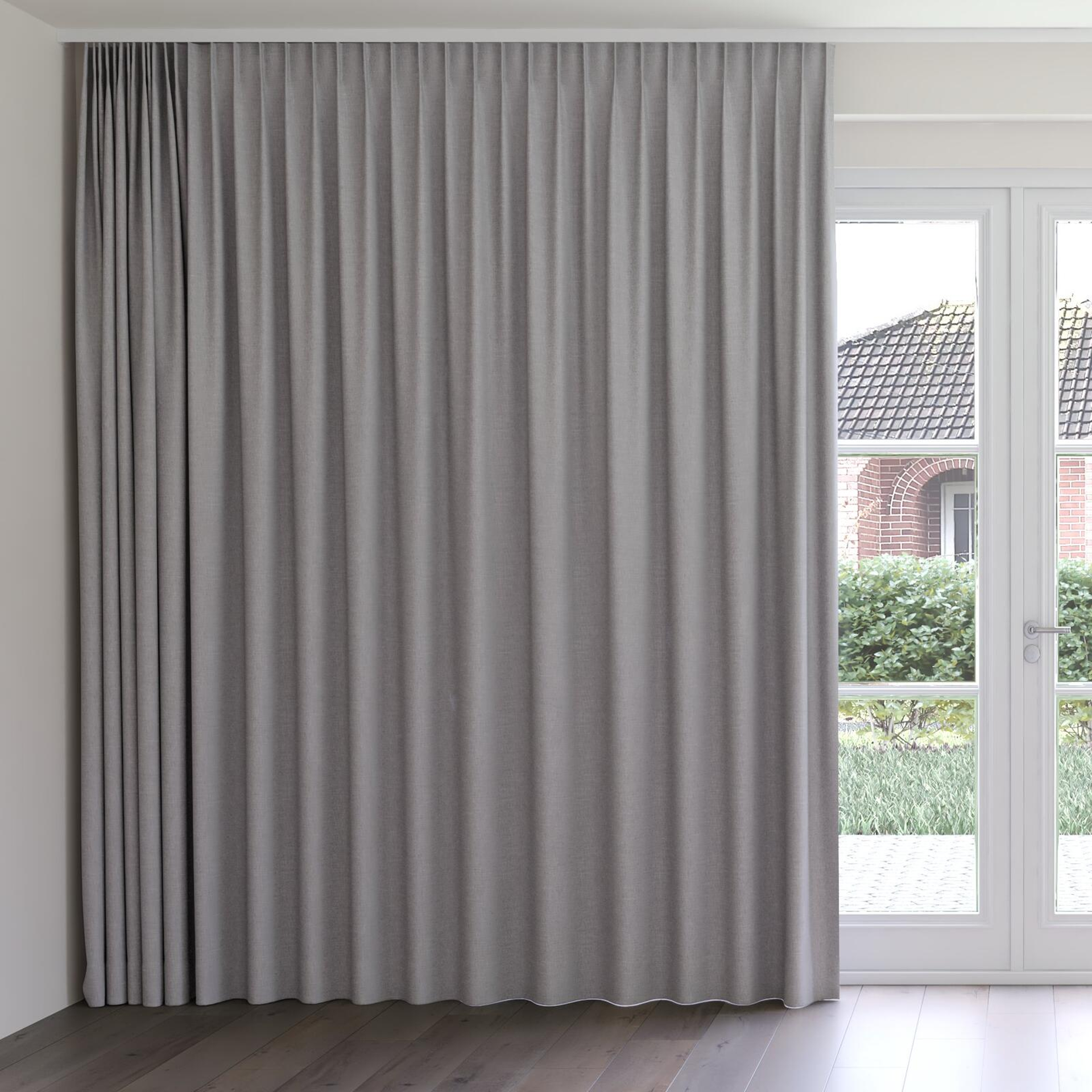 Front view of Artemis Elephant, on curtain rail