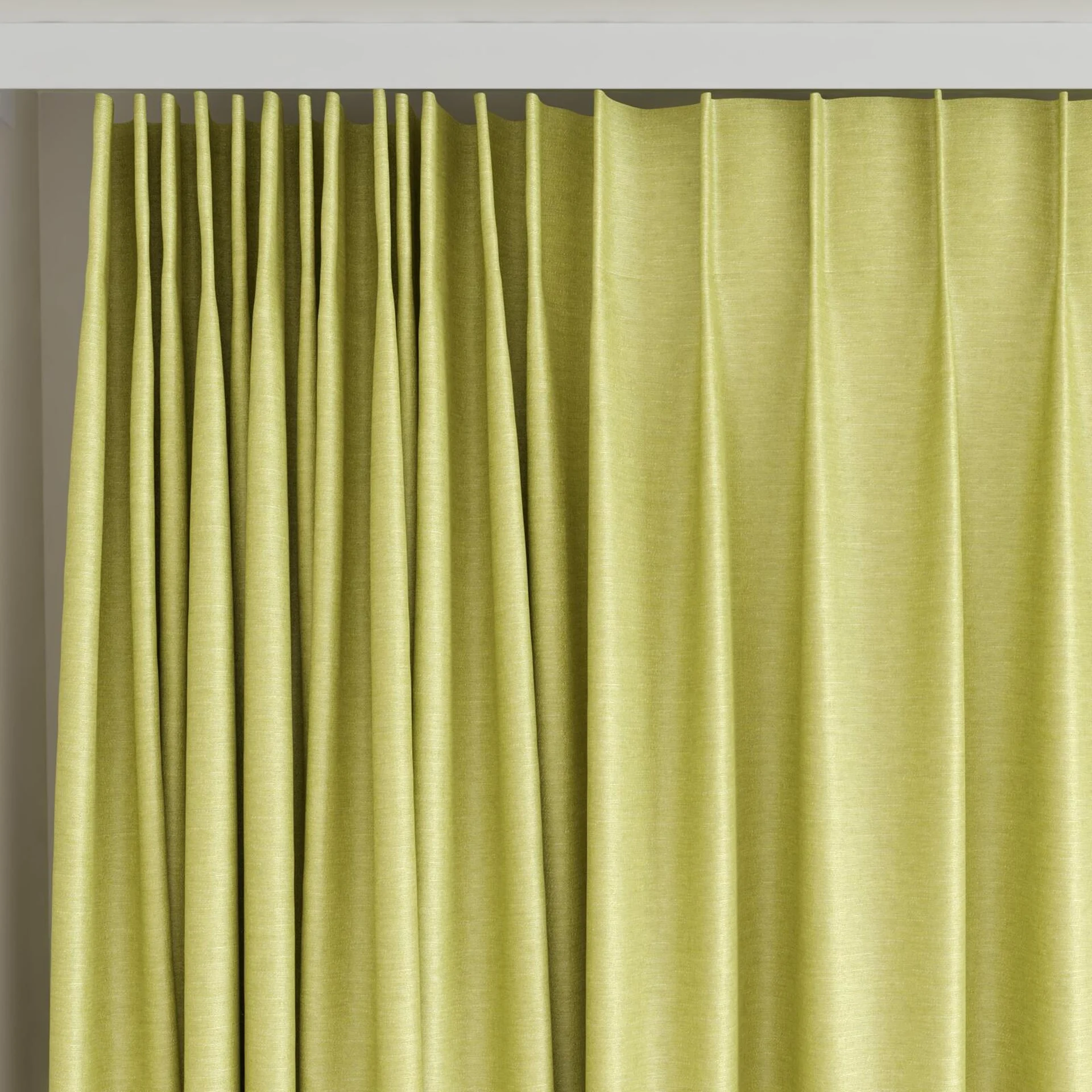 Top view of Provence Apple, on curtain rail