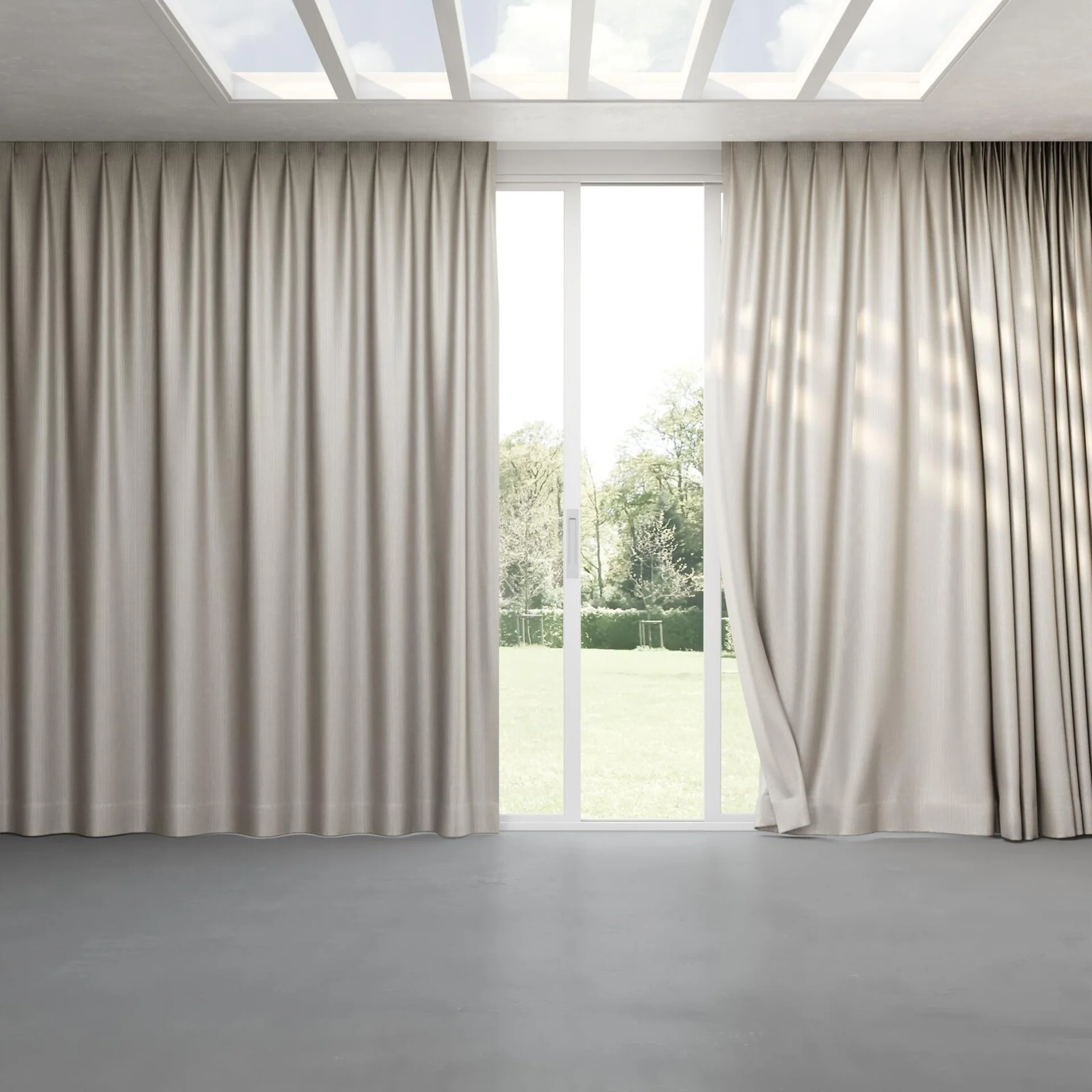 Full view of Leonardo Fossil, pinch pleat