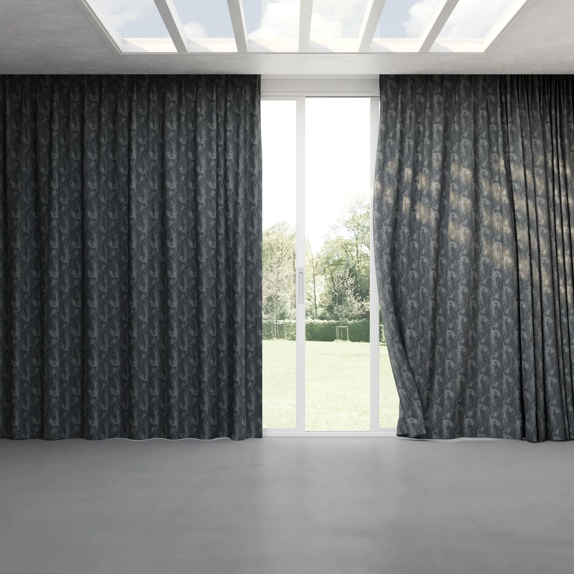 Full view of Innovation Storm, pinch pleat