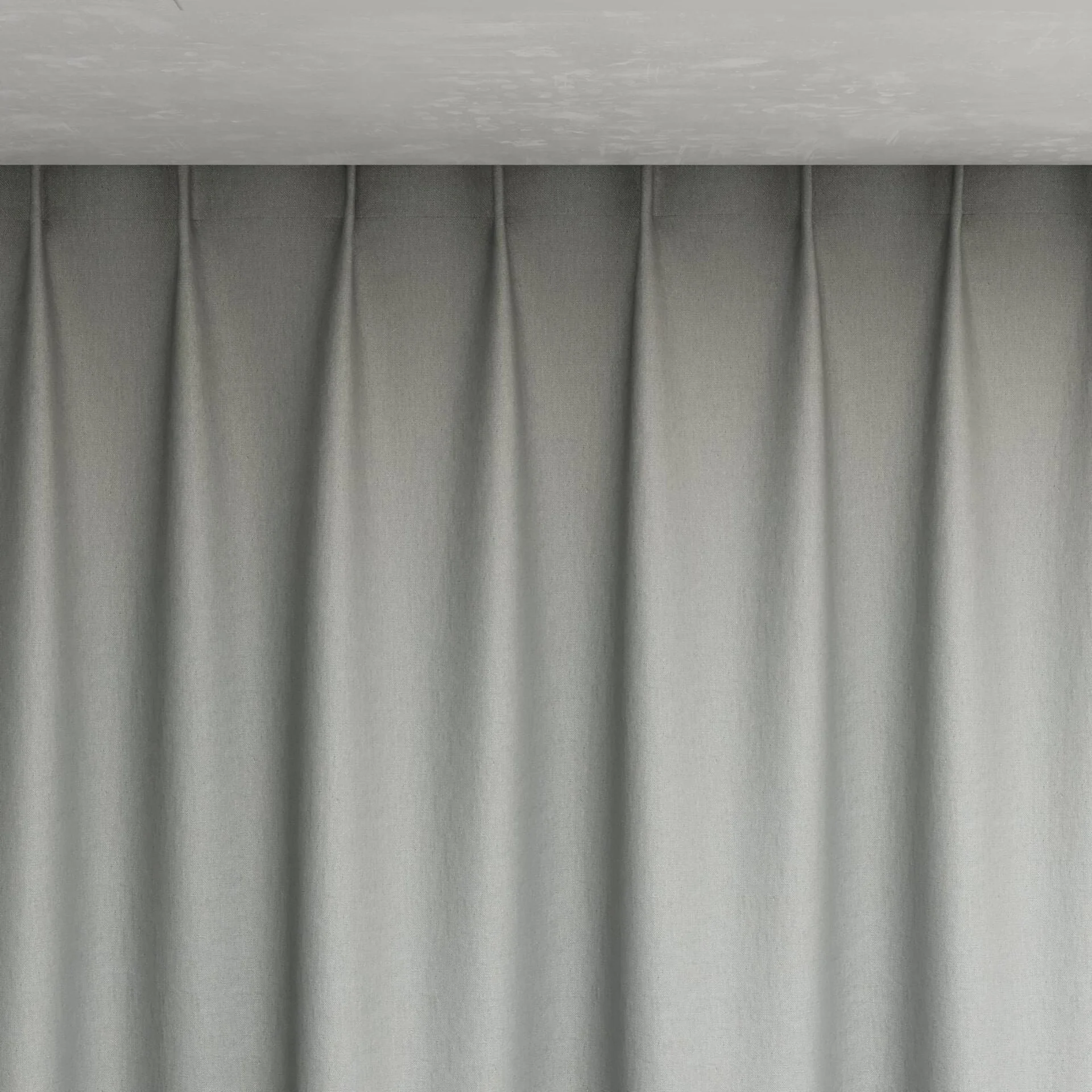 Top view of Infinite Silver, pinch pleat