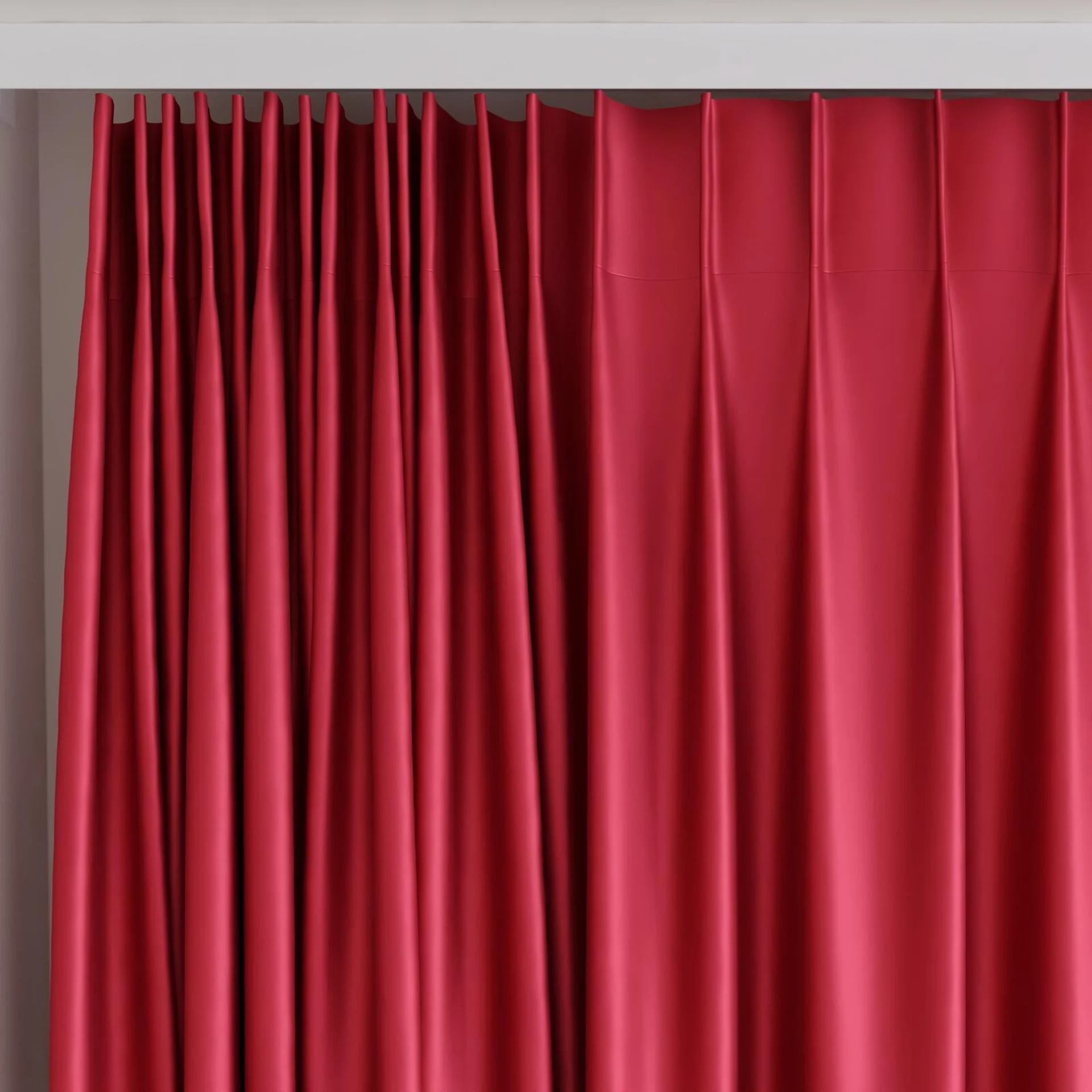 Top view of Moonbeam Mars, on curtain rail
