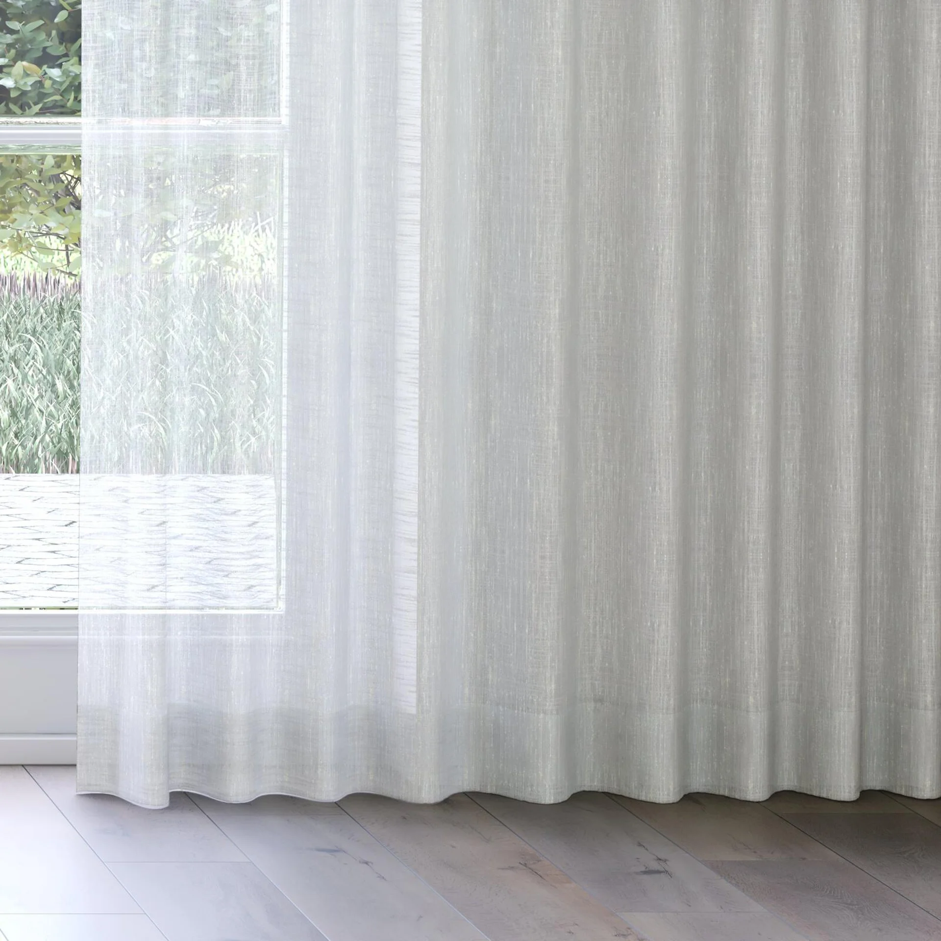 Bottom view of Zip Pearl, on curtain rail