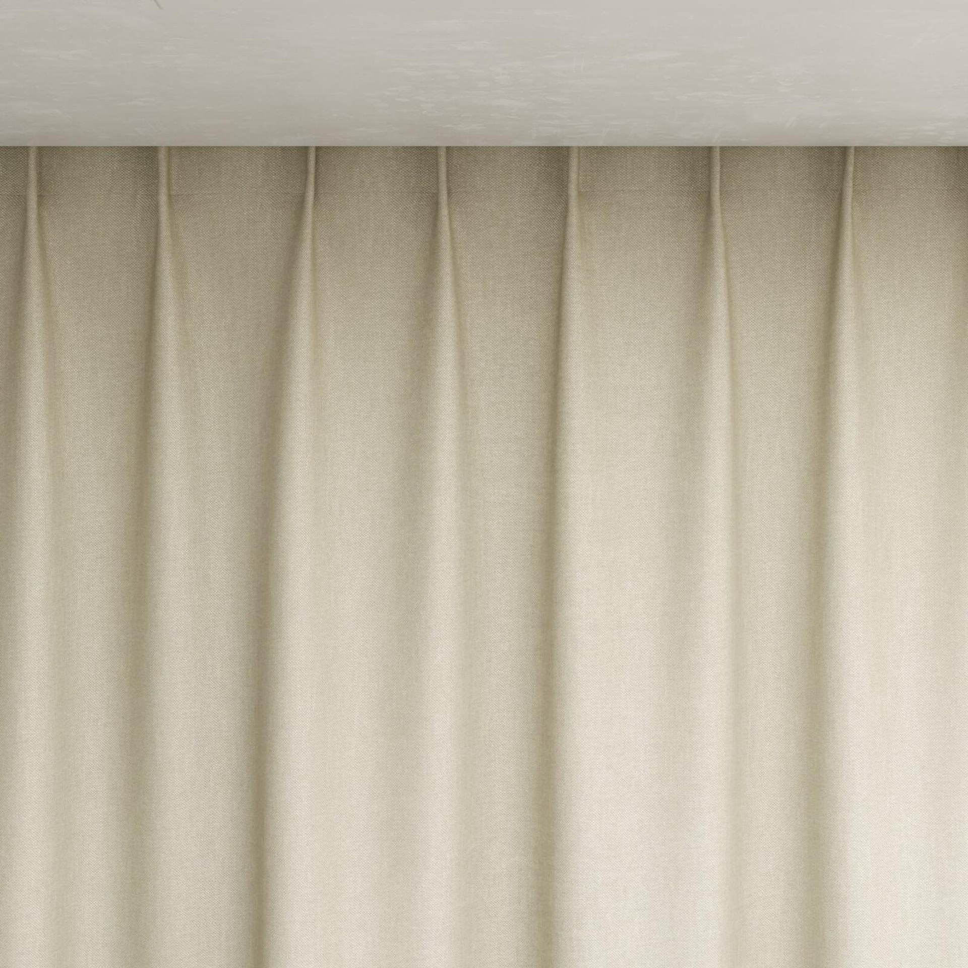 Top view of Bronco Natural, pinch pleat