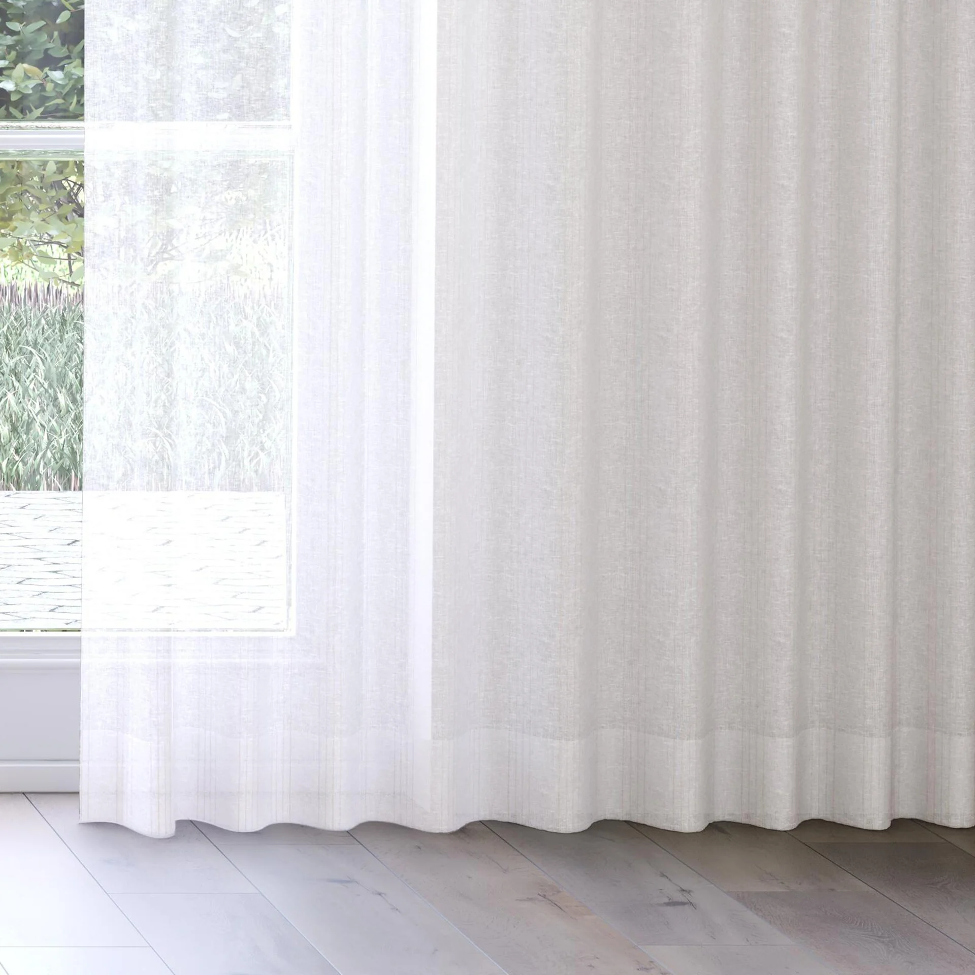 Bottom view of Proust Sand, on curtain rail