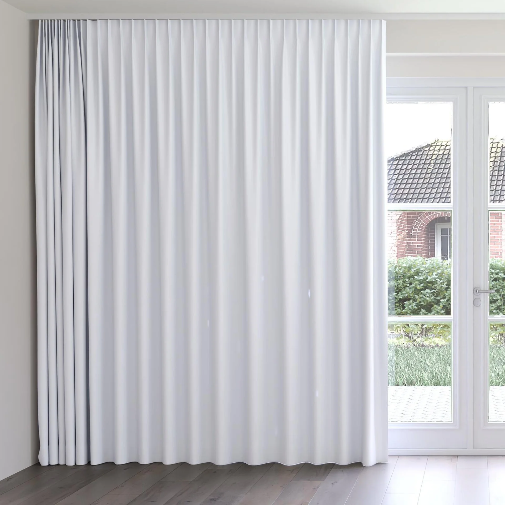 Front view of Ultra Dim Optic, on curtain rail