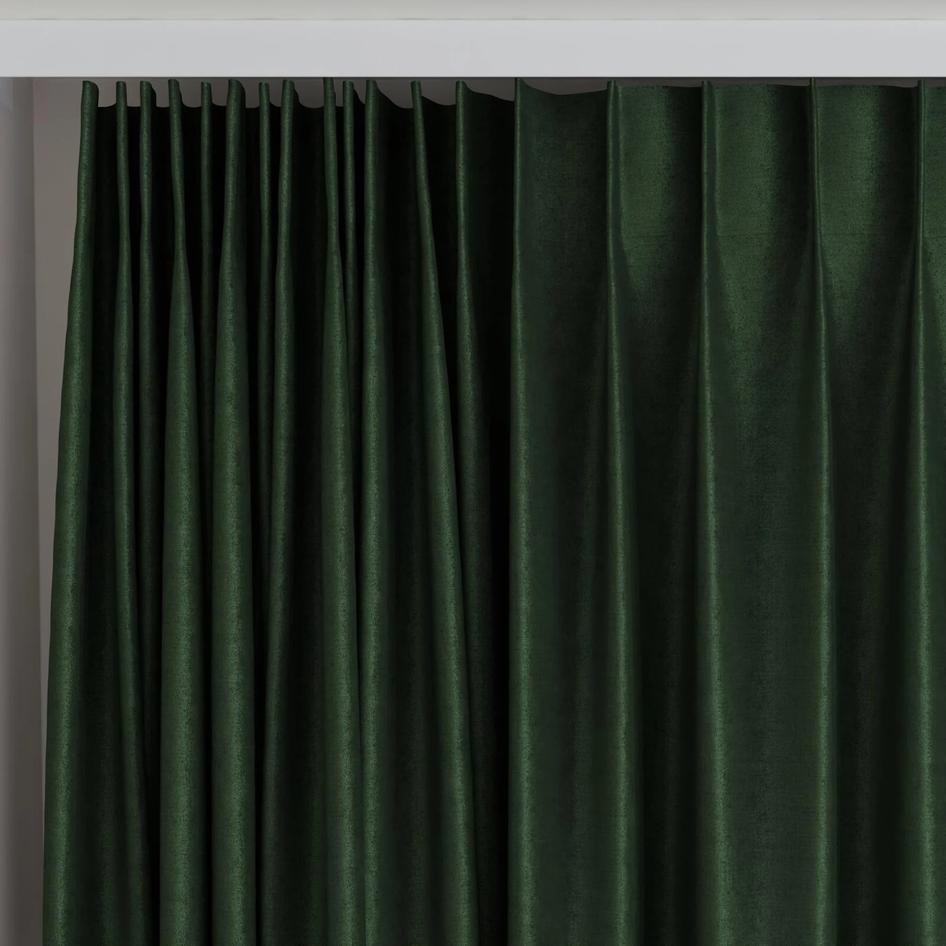 Top view of Drama Camouflage, on curtain rail