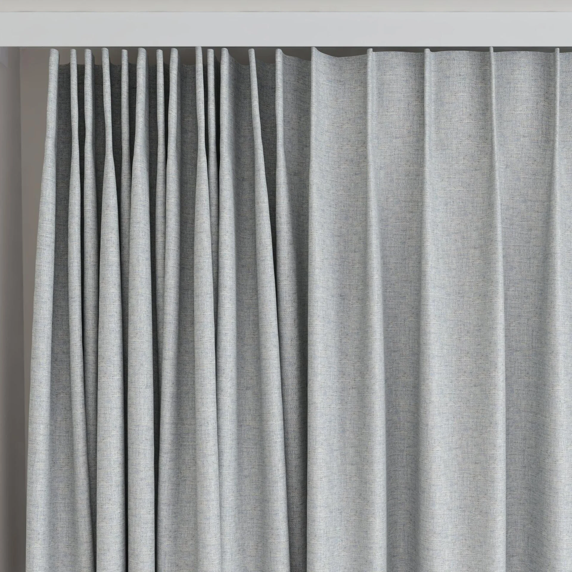 Top view of Stonewall Blackout Horizon, on curtain rail