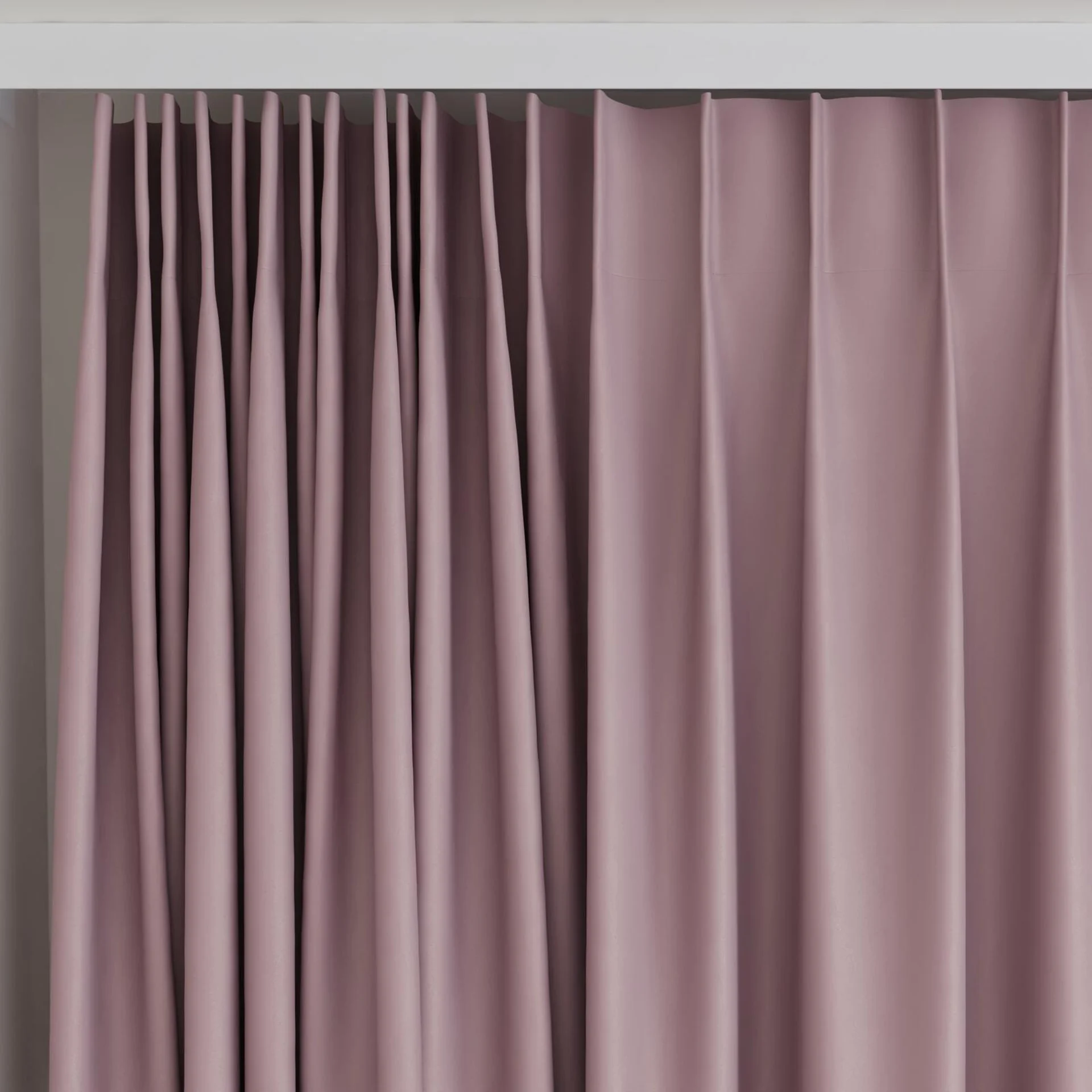 Top view of Blockbuster Quartz, on curtain rail