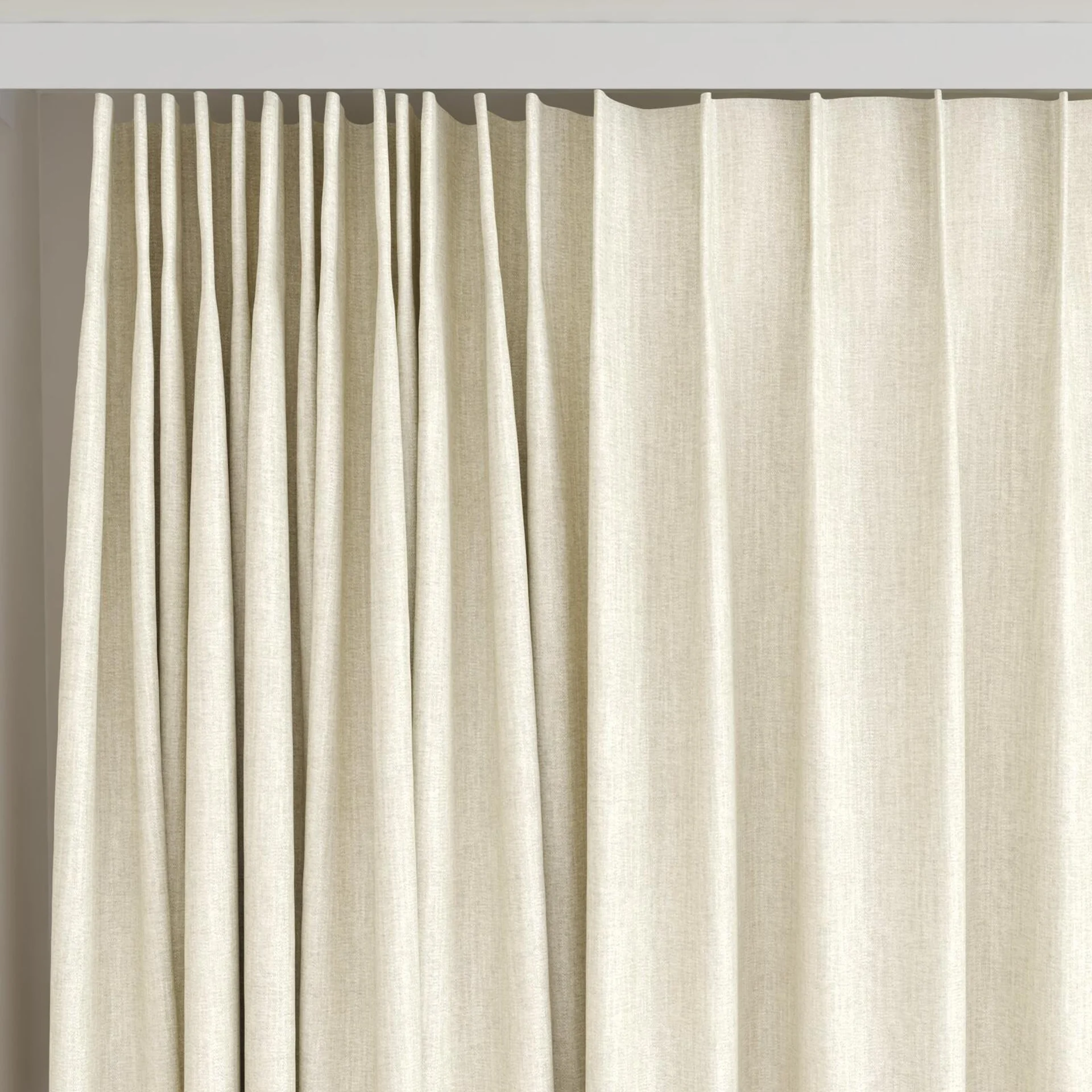 Top view of Trezor Marzipan, on curtain rail
