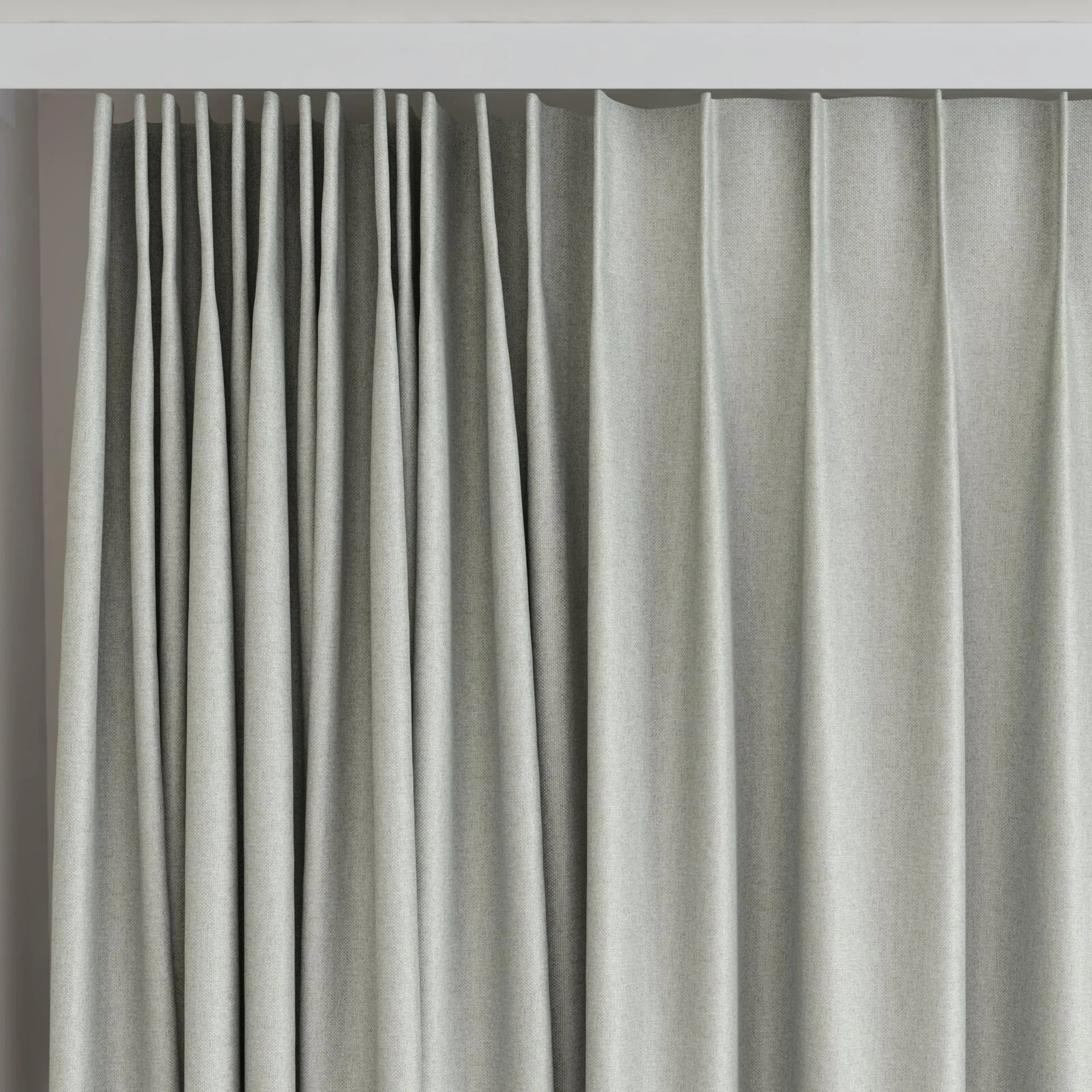 Top view of Grove Limestone, on curtain rail