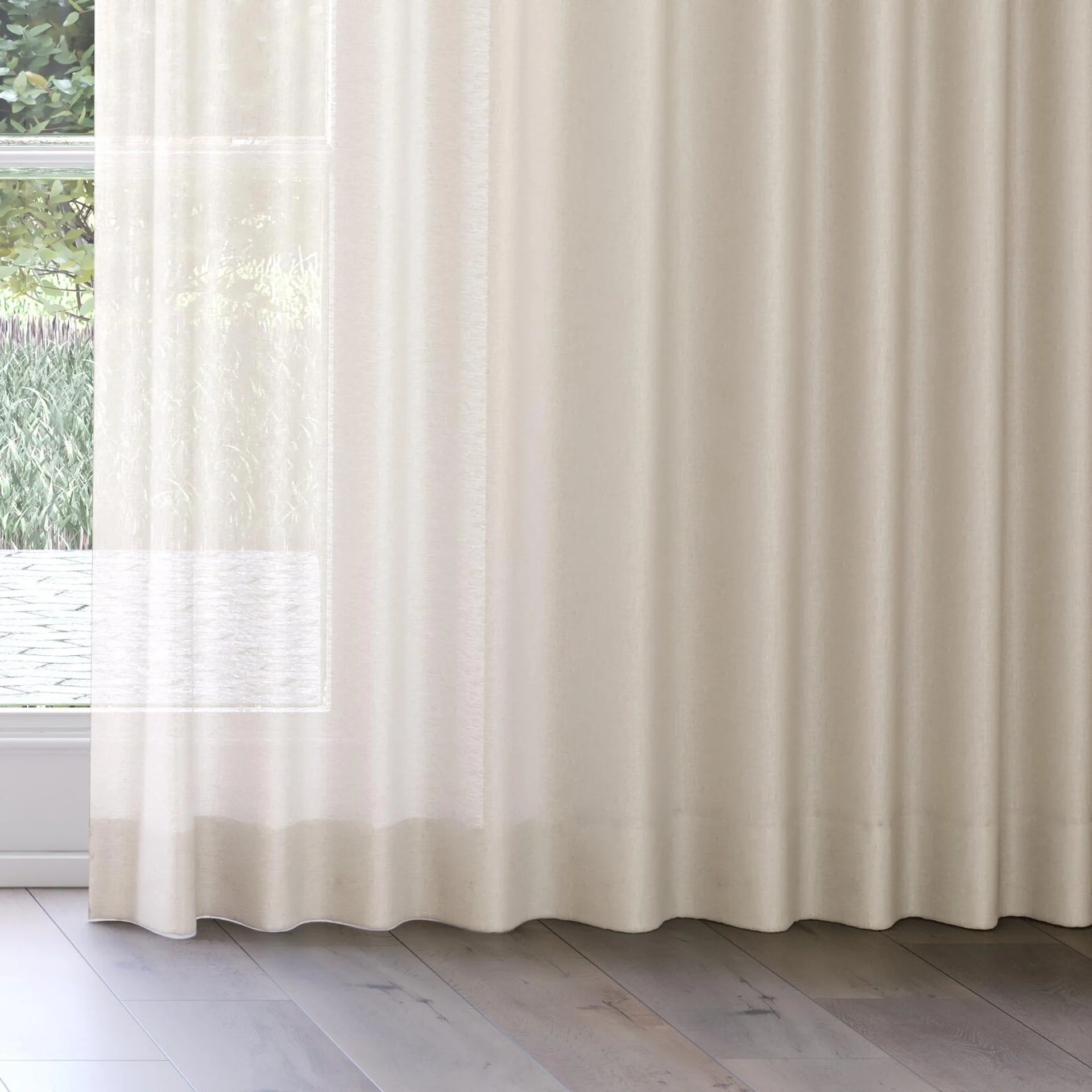 Bottom view of Kyoto Grain, on curtain rail