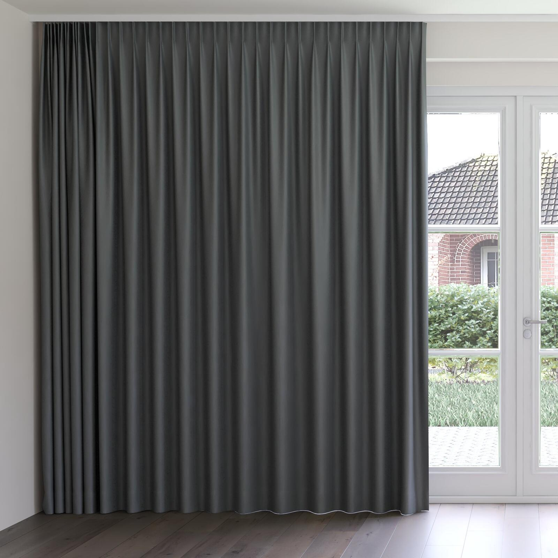 Front view of Eternal Smoke, on curtain rail