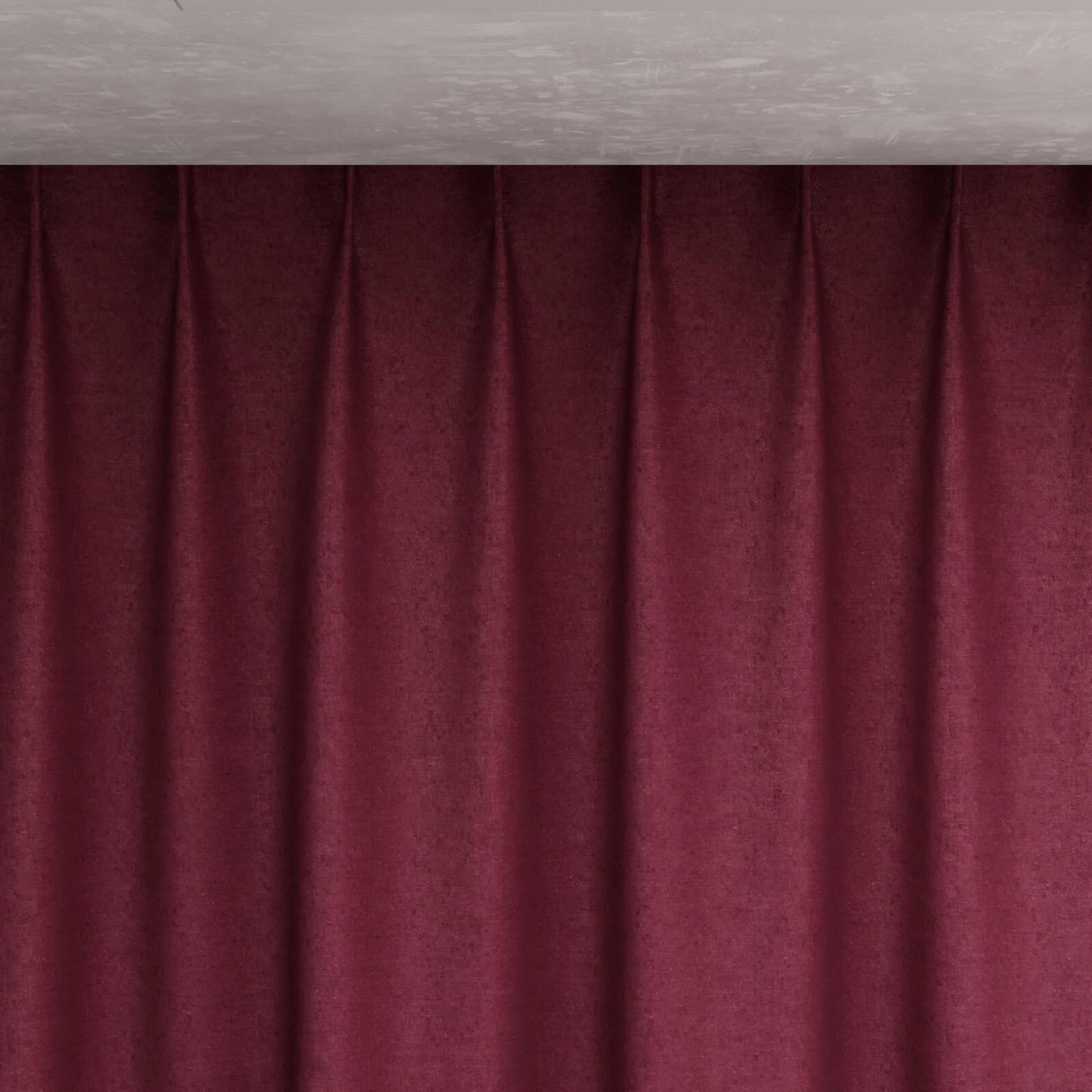 Top view of Drama Plum, pinch pleat
