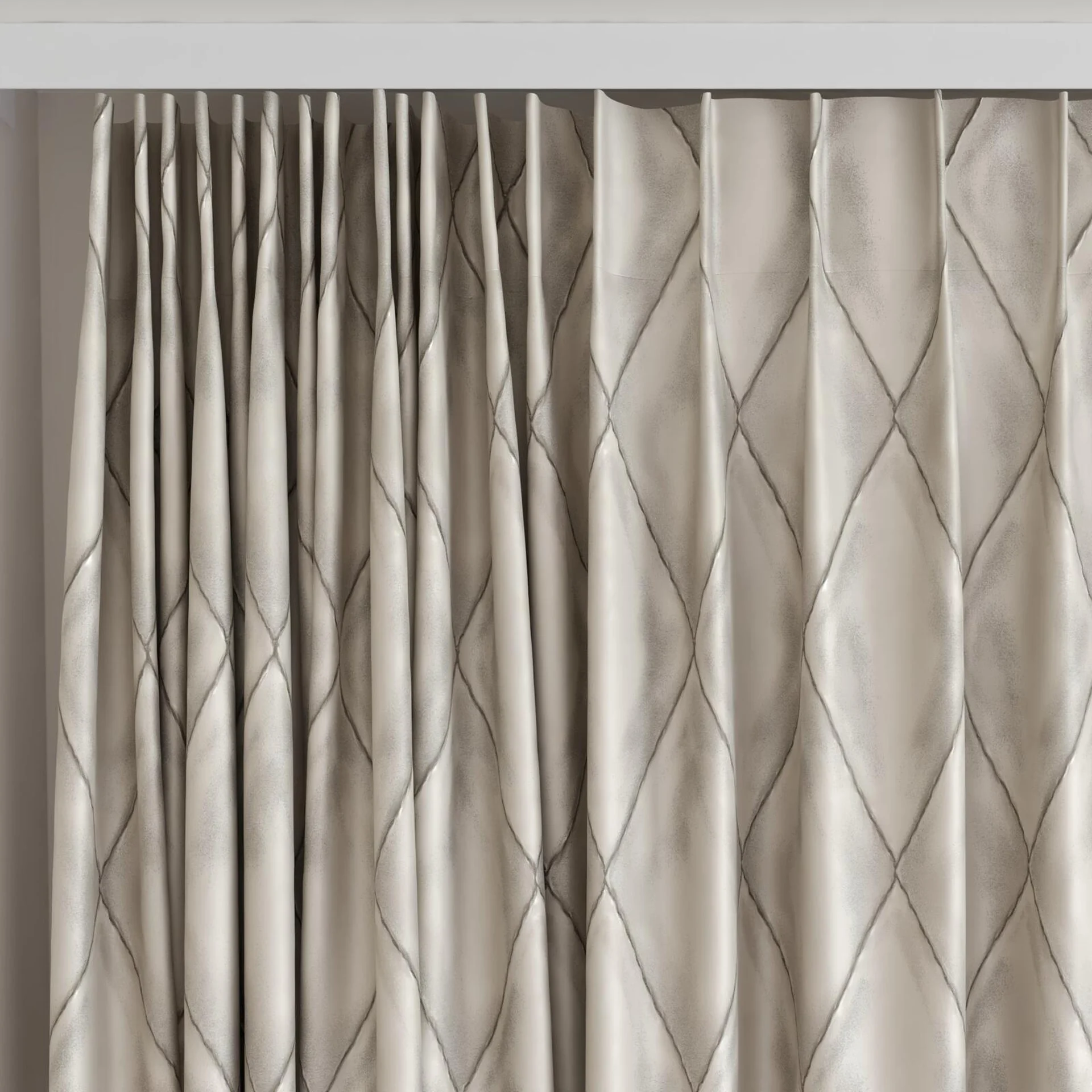 Top view of Deity Sand, on curtain rail