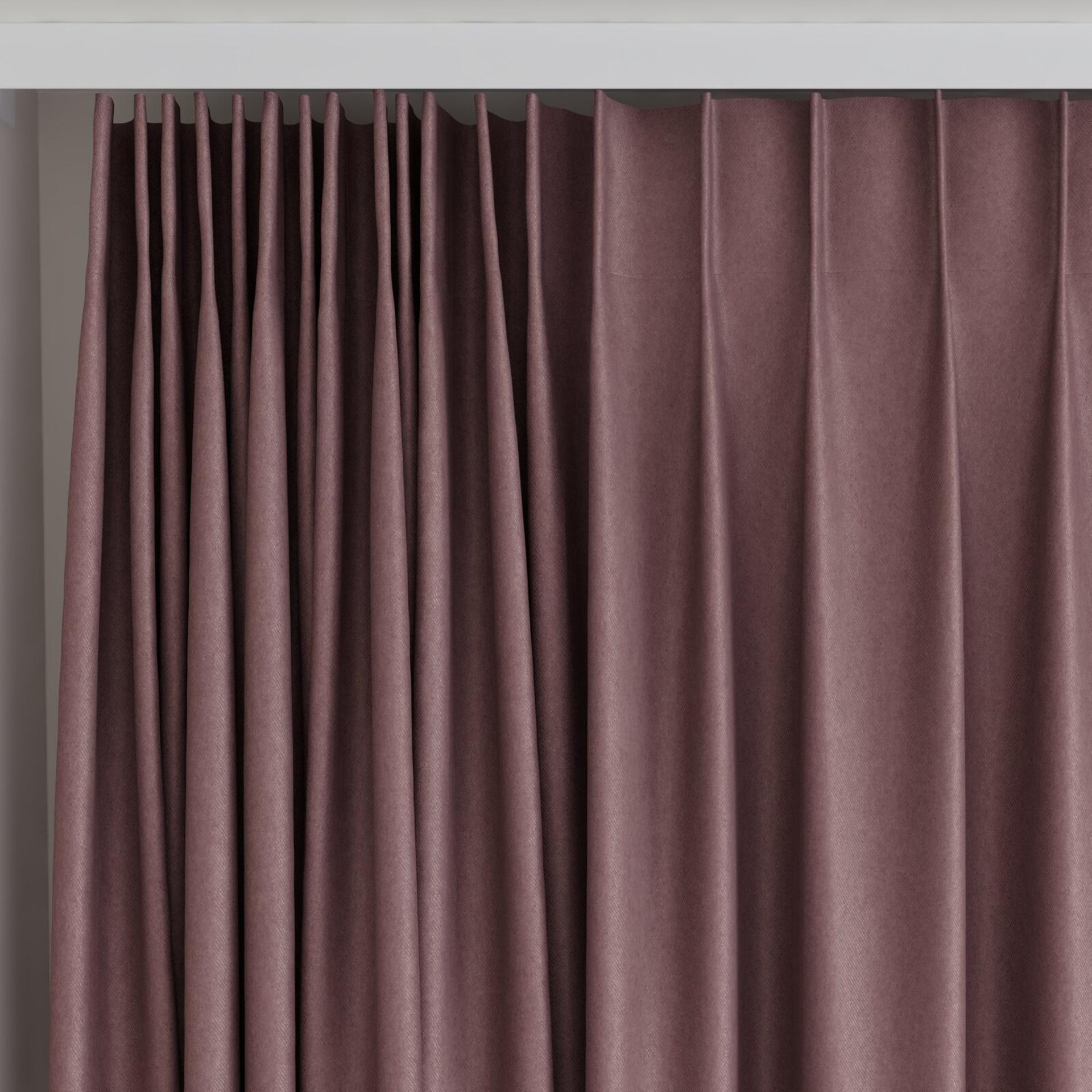 Top view of Woolly/Woolen Raisin, on curtain rail