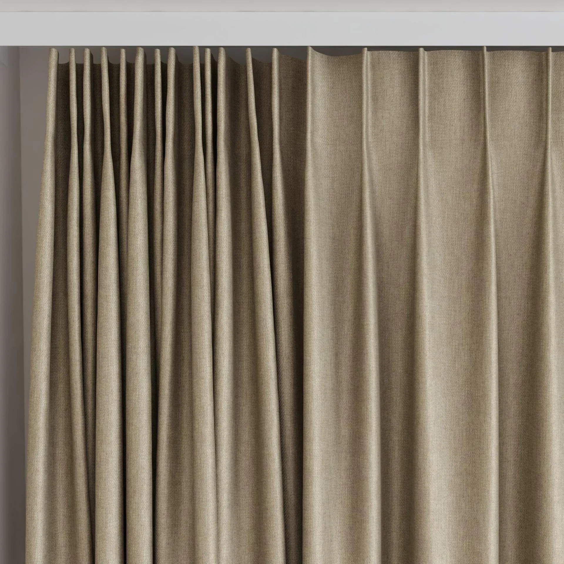 Top view of Fiji Antelope, on curtain rail