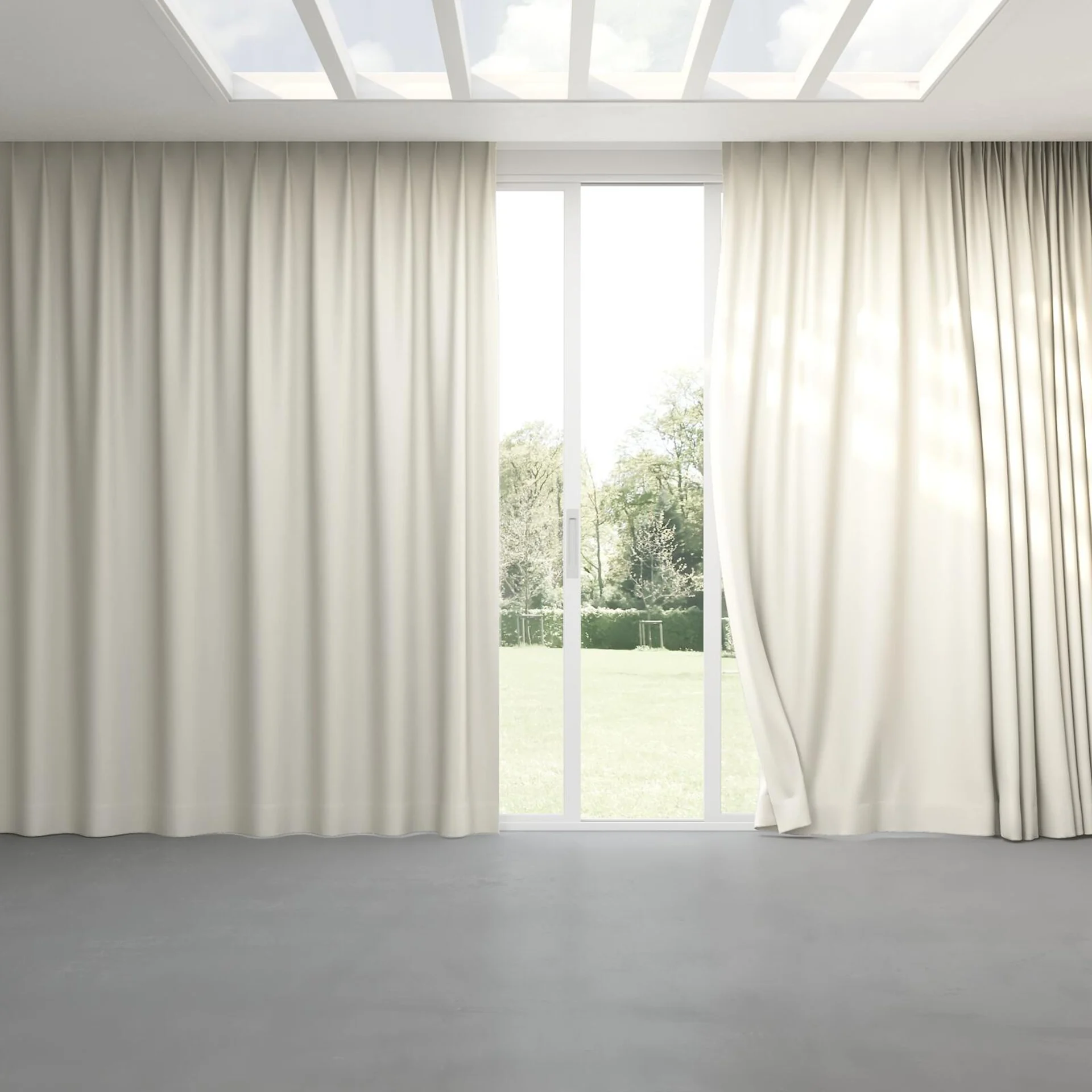 Full view of Colourwash Eco Champagne, pinch pleat