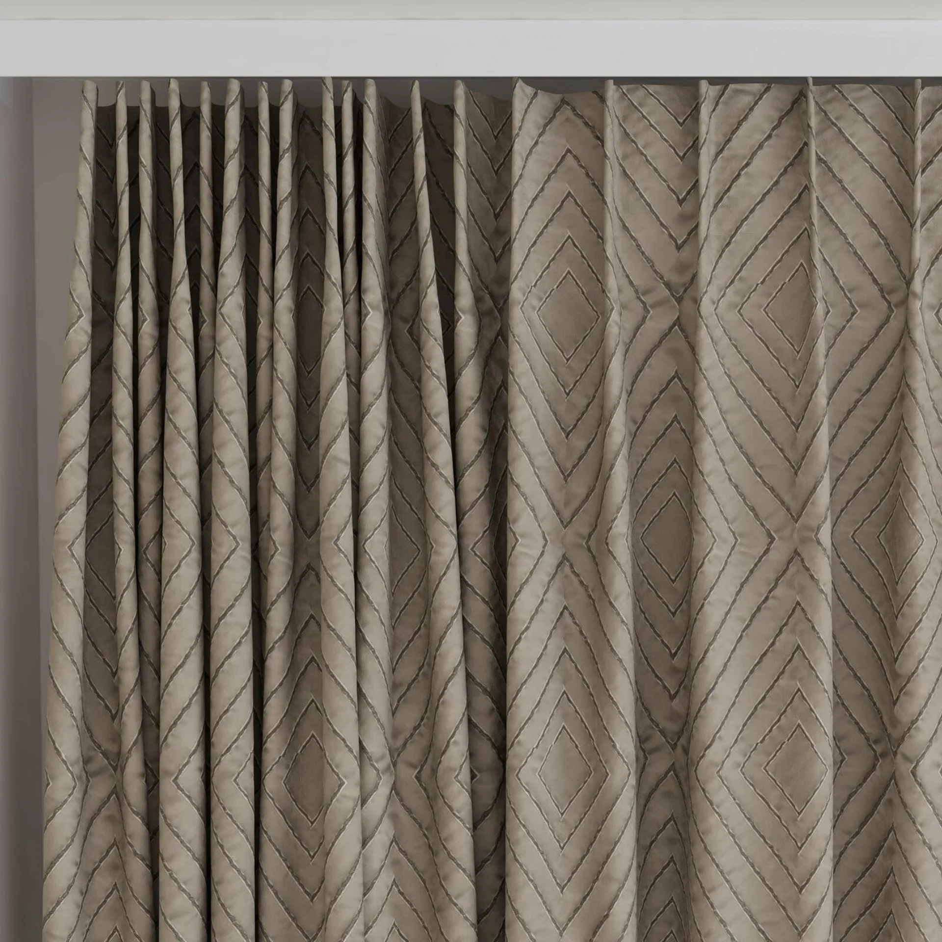 Top view of Intuition Slate, on curtain rail