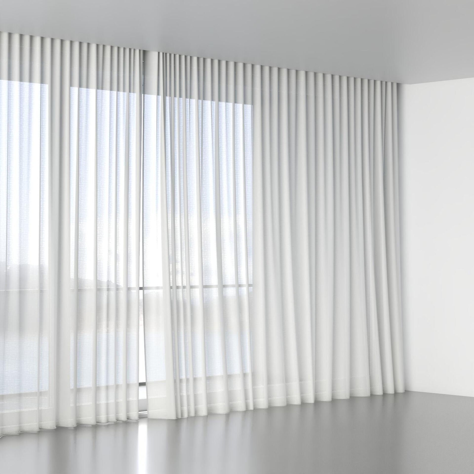 Full view of Sunlight Linen, wave pleat