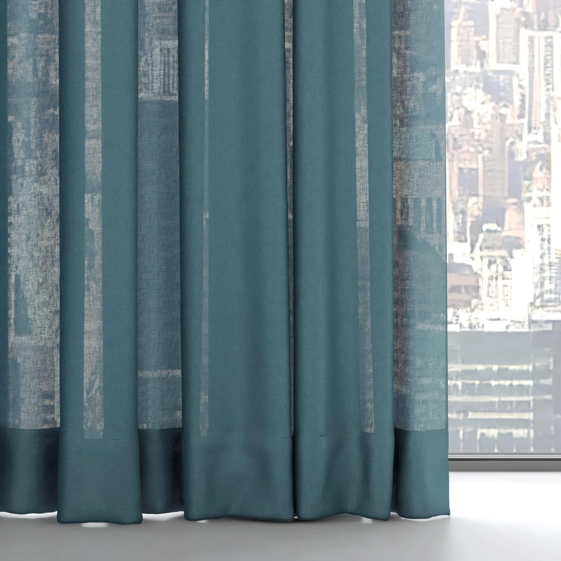 Bottom view of Linen Sanctuary, on hidden rail
