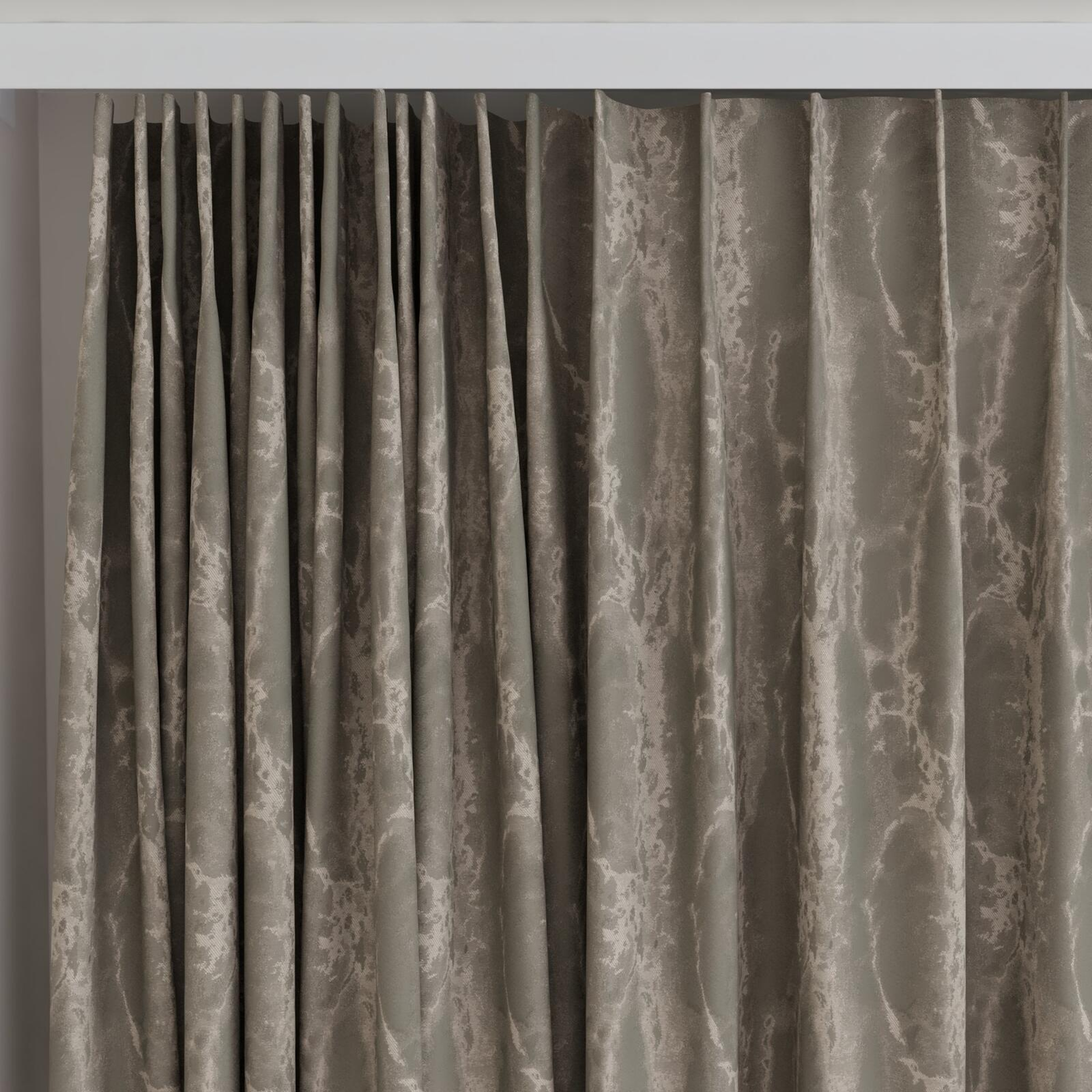 Top view of Anthology Tungsten, on curtain rail