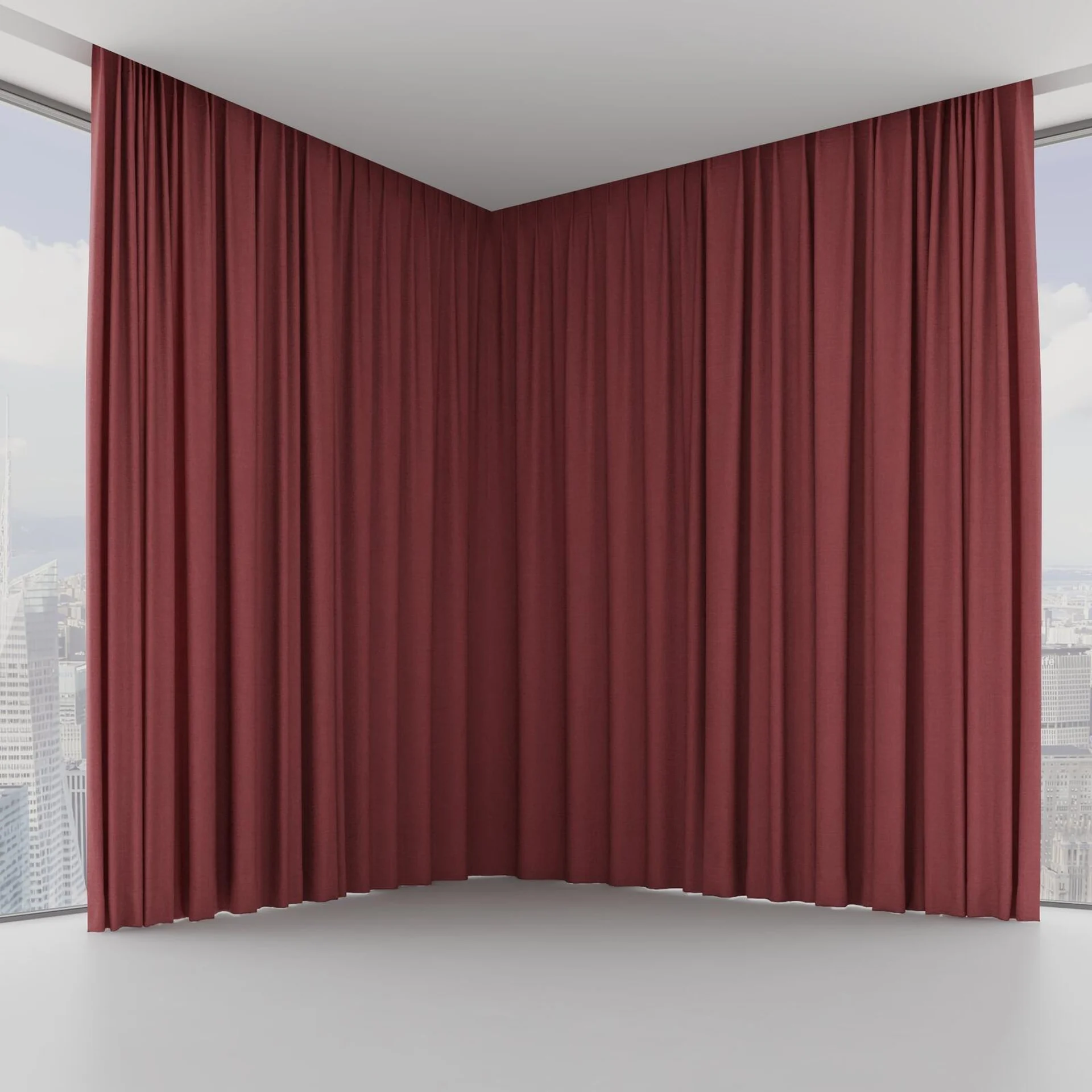 Front view of Planet Burgundy, on hidden rail
