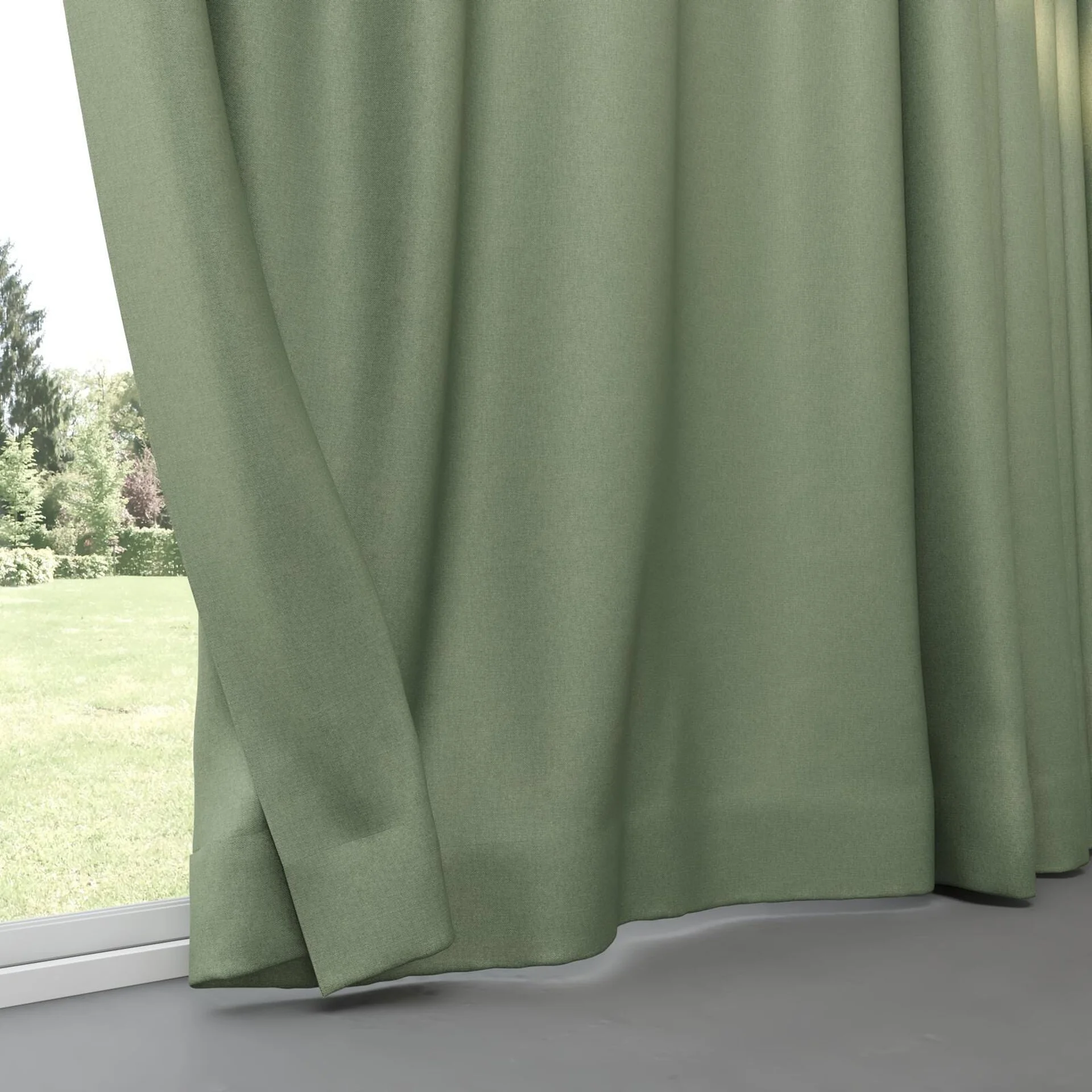 Bottom view of Grove Hunter, pinch pleat